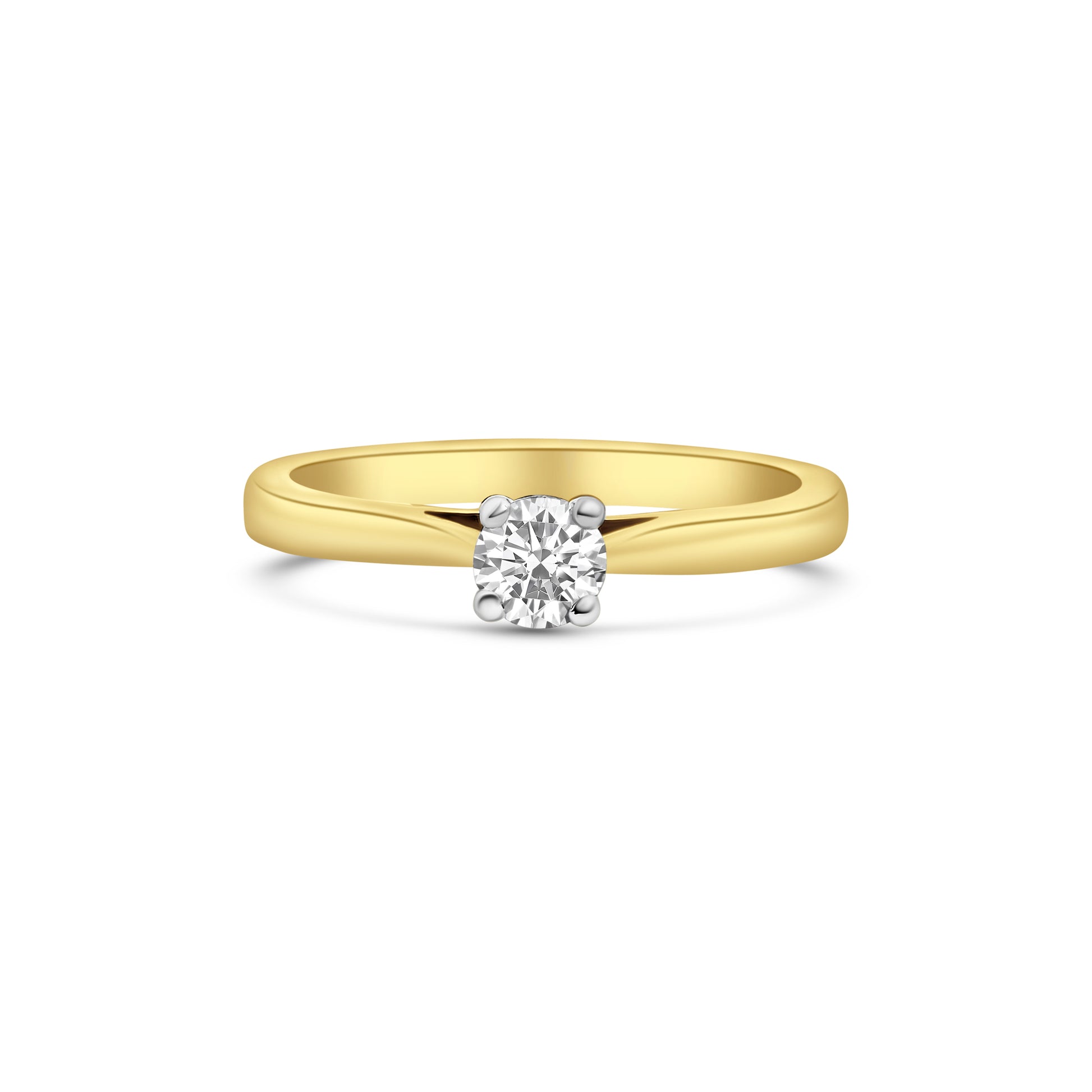 18kt Solitaire Engagement Ring