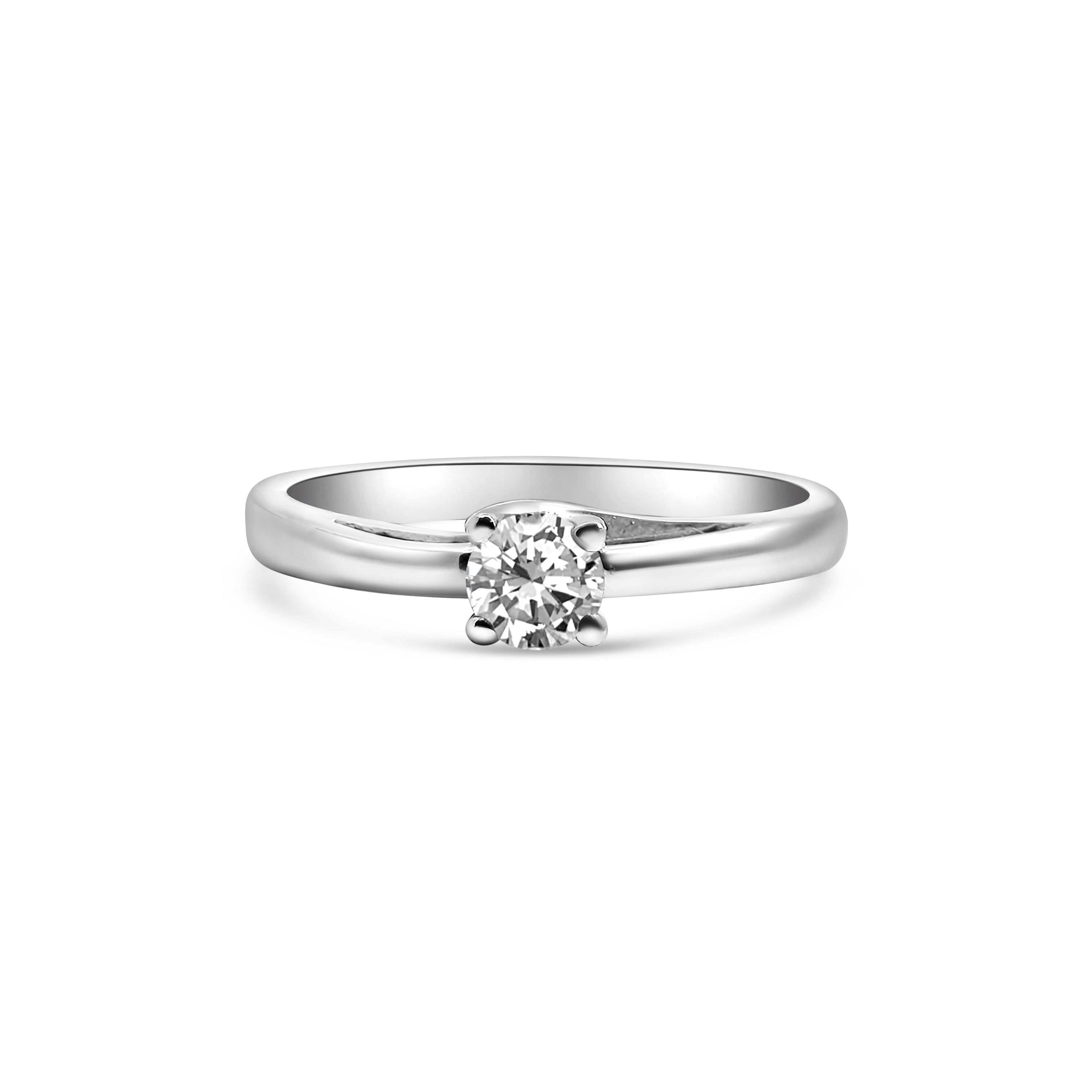 Platinum Solitaire Diamond Engagement Ring
