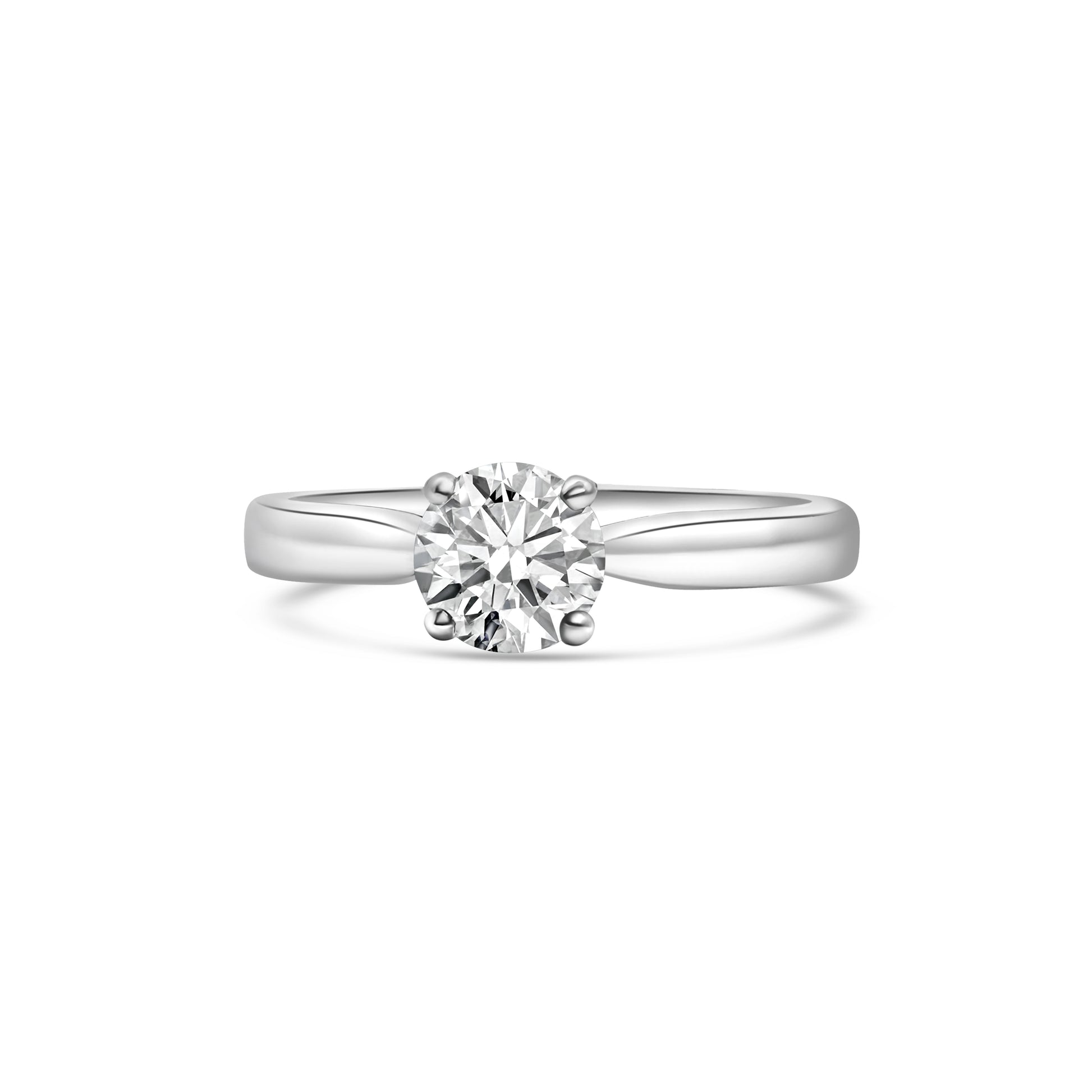 Platinum Solitaire Diamond Engagement Ring