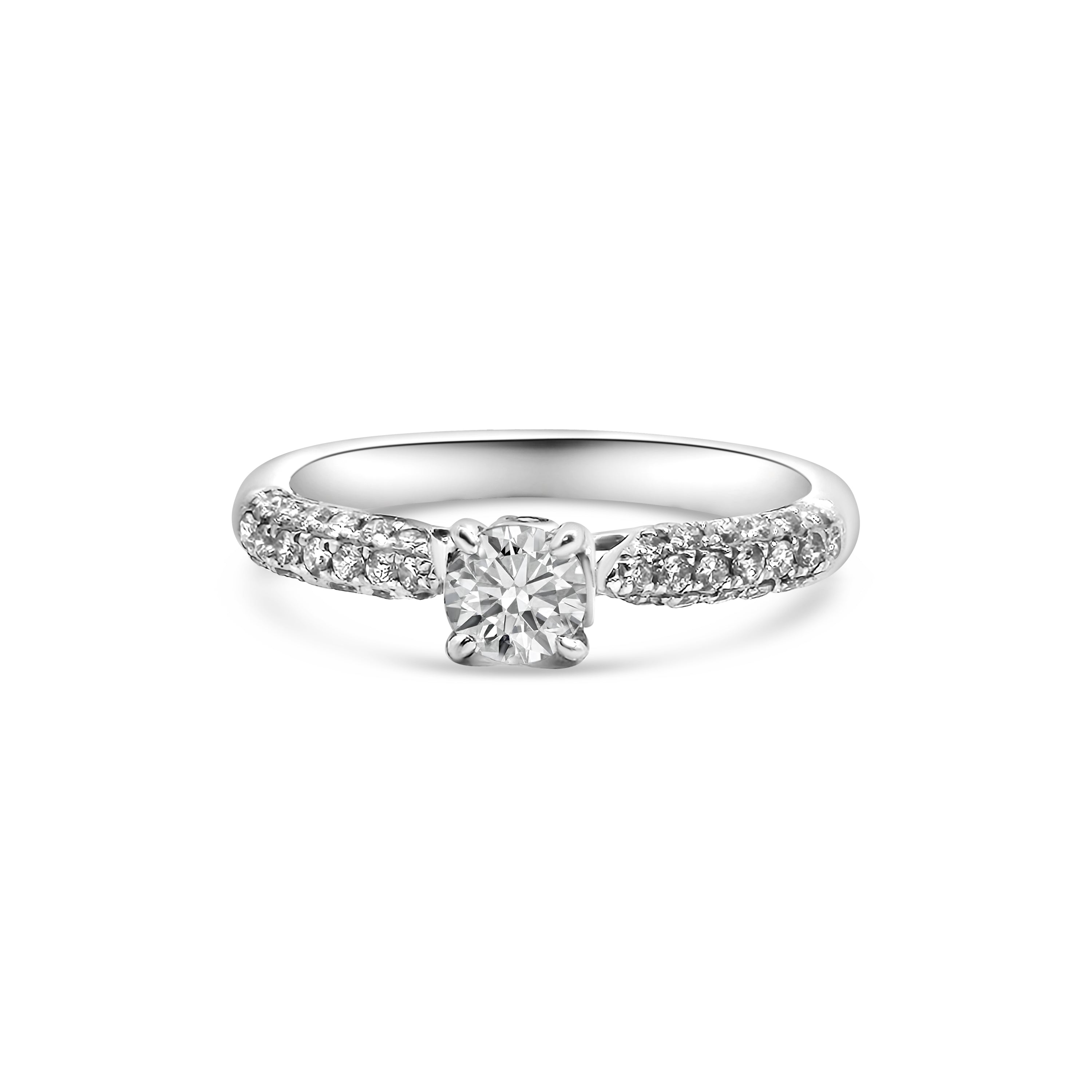 18kt Diamond Solitaire Engagement Ring