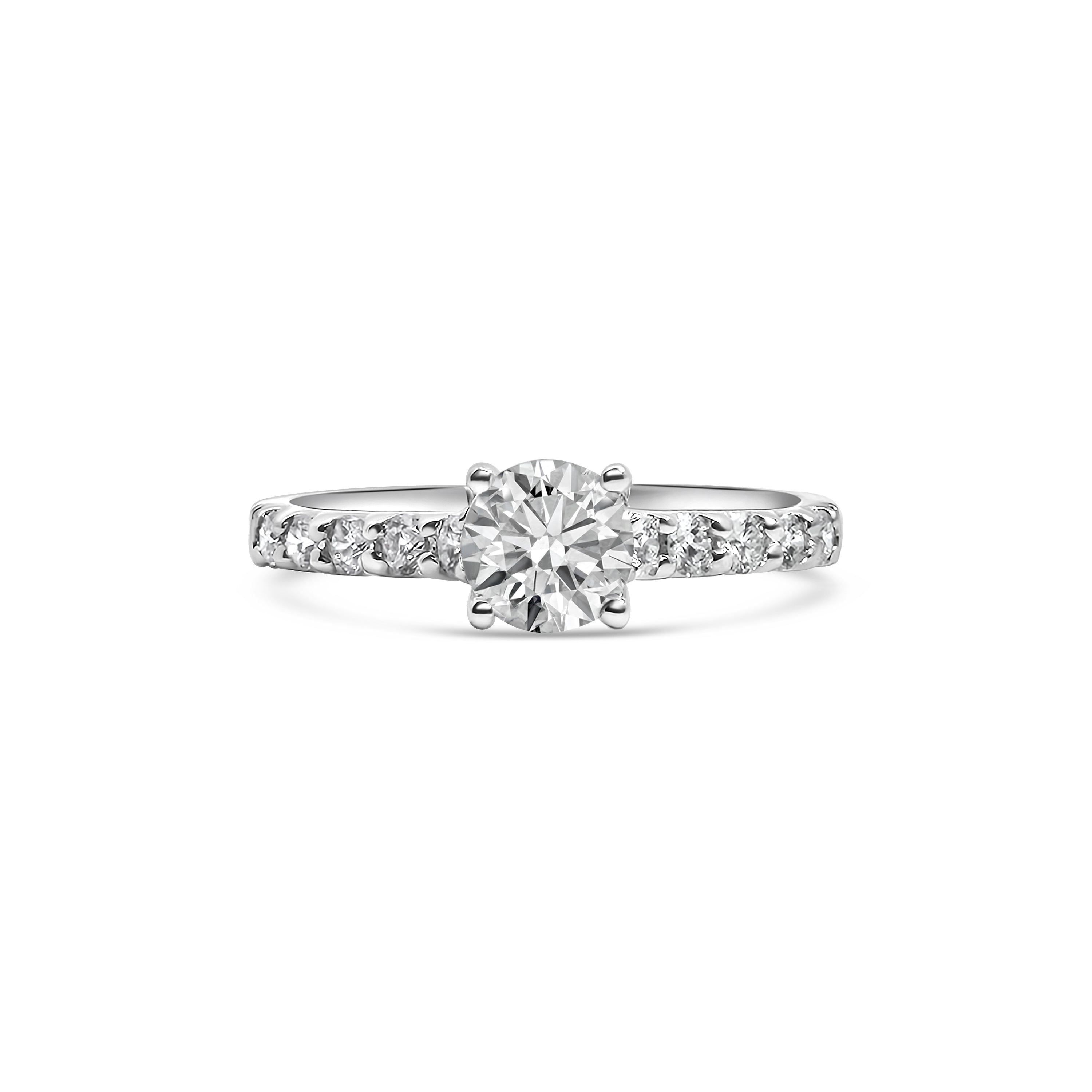18kt Diamond Solitaire Engagement Ring