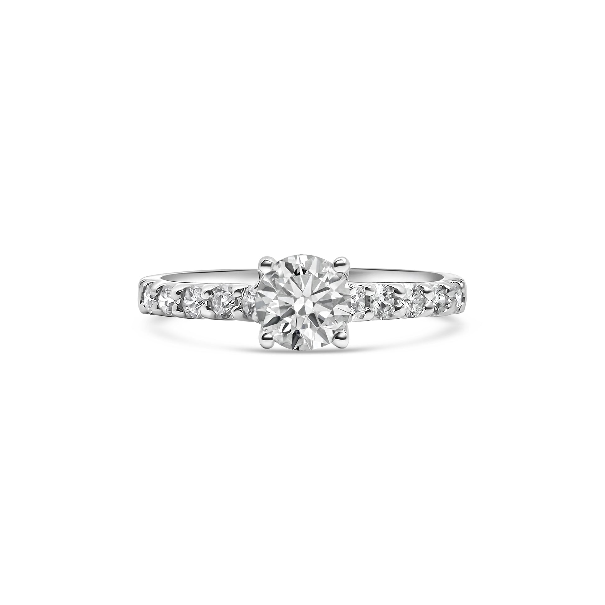 18kt Diamond Solitaire Engagement Ring