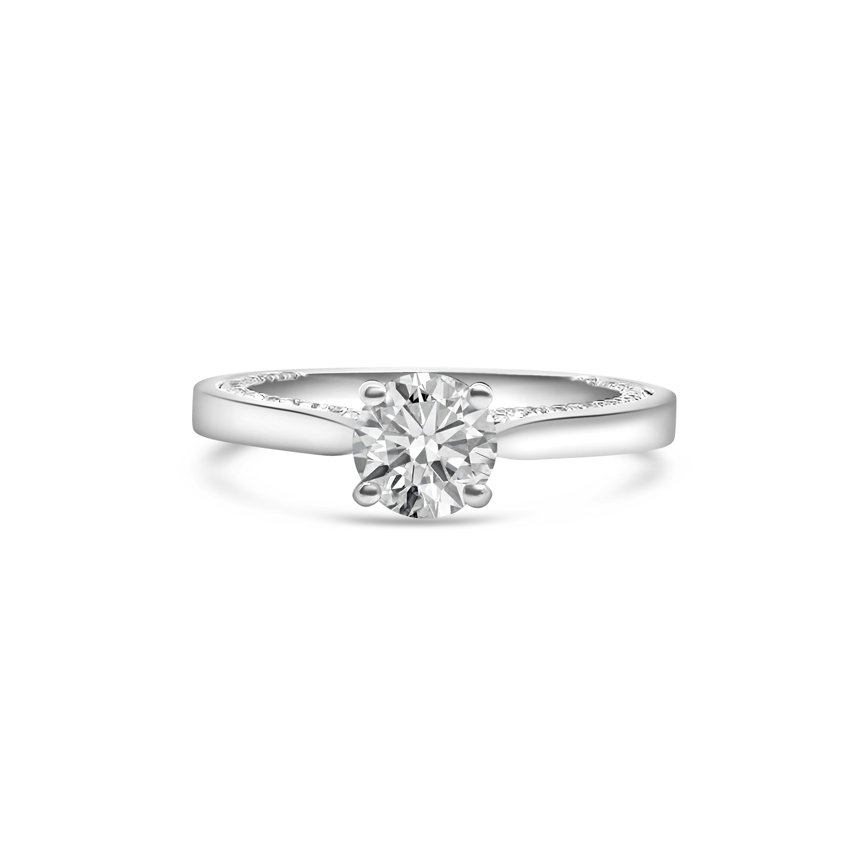 Platinum Solitaire Diamond Engagement Ring