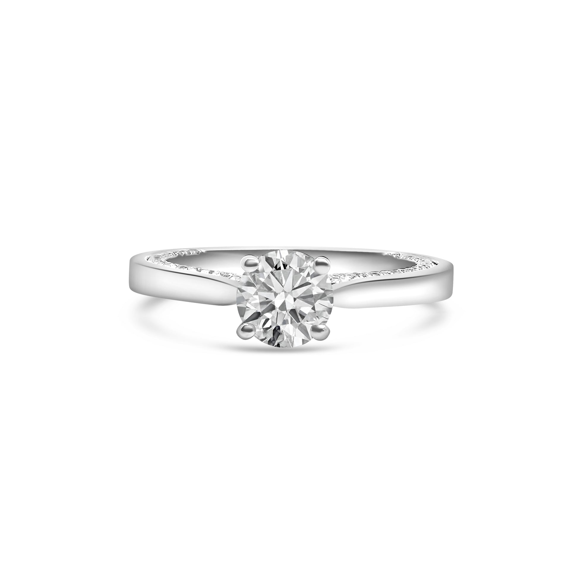 Platinum Solitaire Diamond Engagement Ring