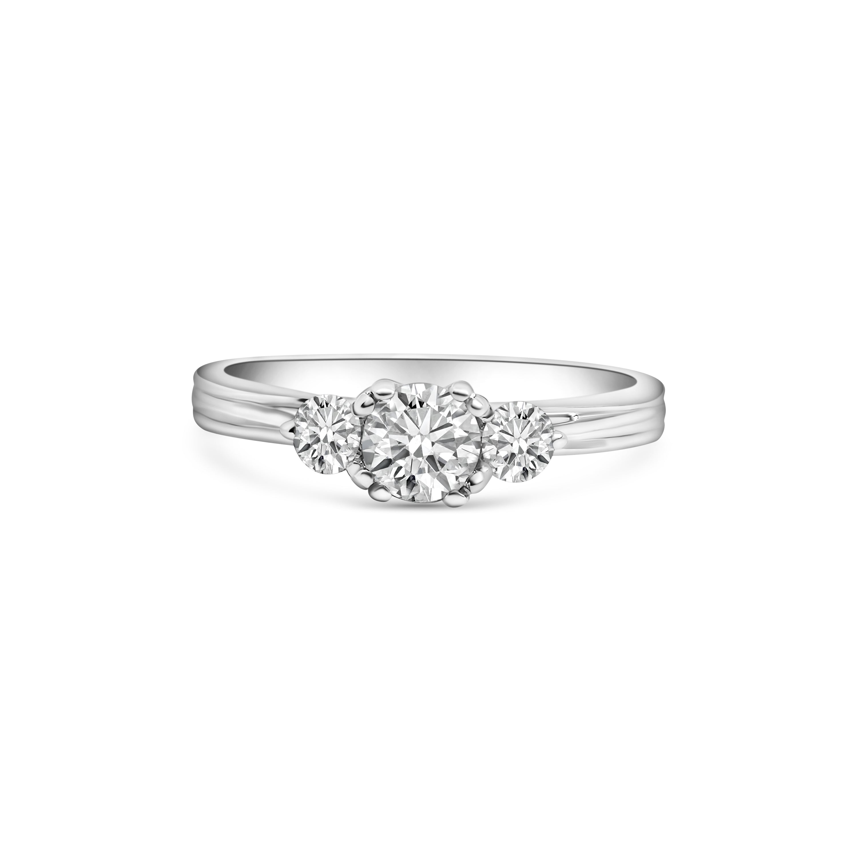 9kt Brilliant Cut Three Stone Engagement Ring