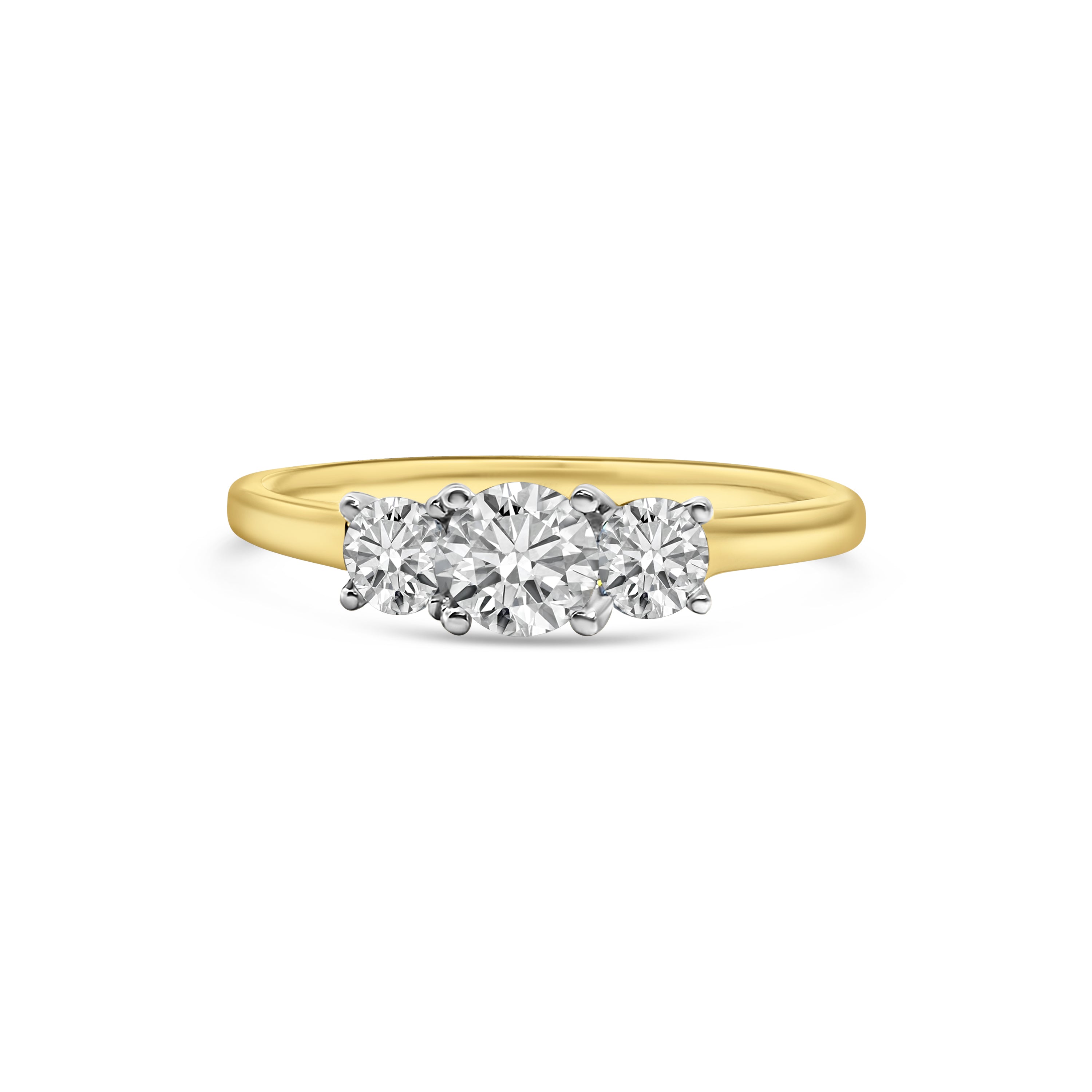 9kt Three Stone Diamond Engagement Ring