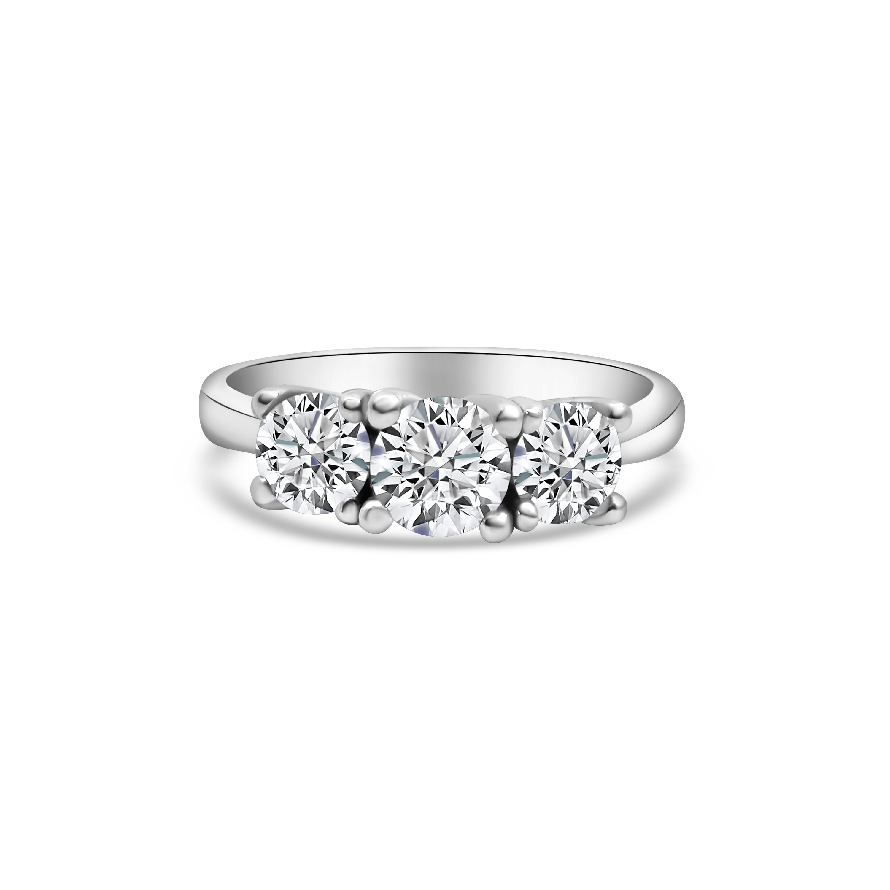 Platinum Three Stone Diamond Engagement Ring