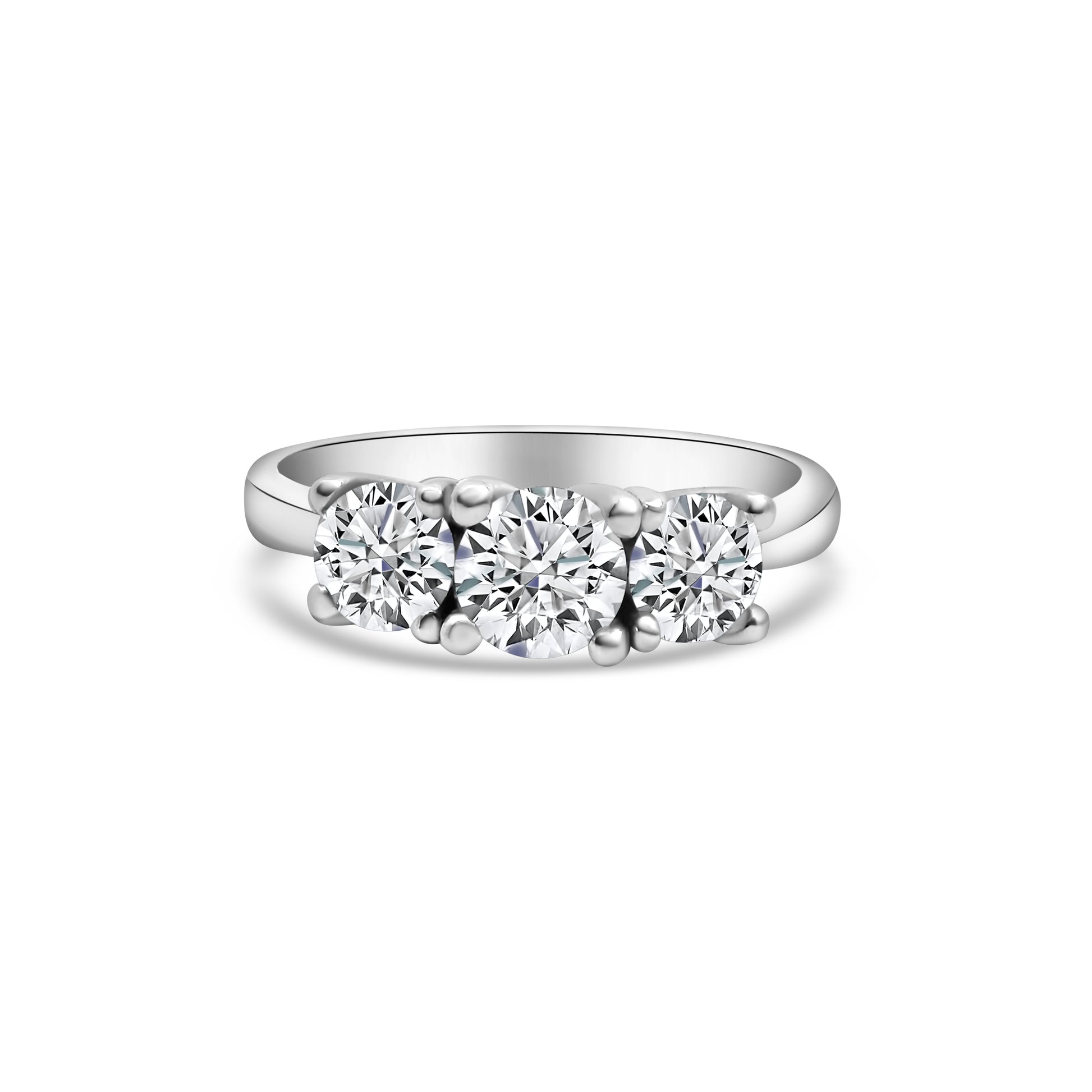 Platinum Three Stone Diamond Engagement Ring
