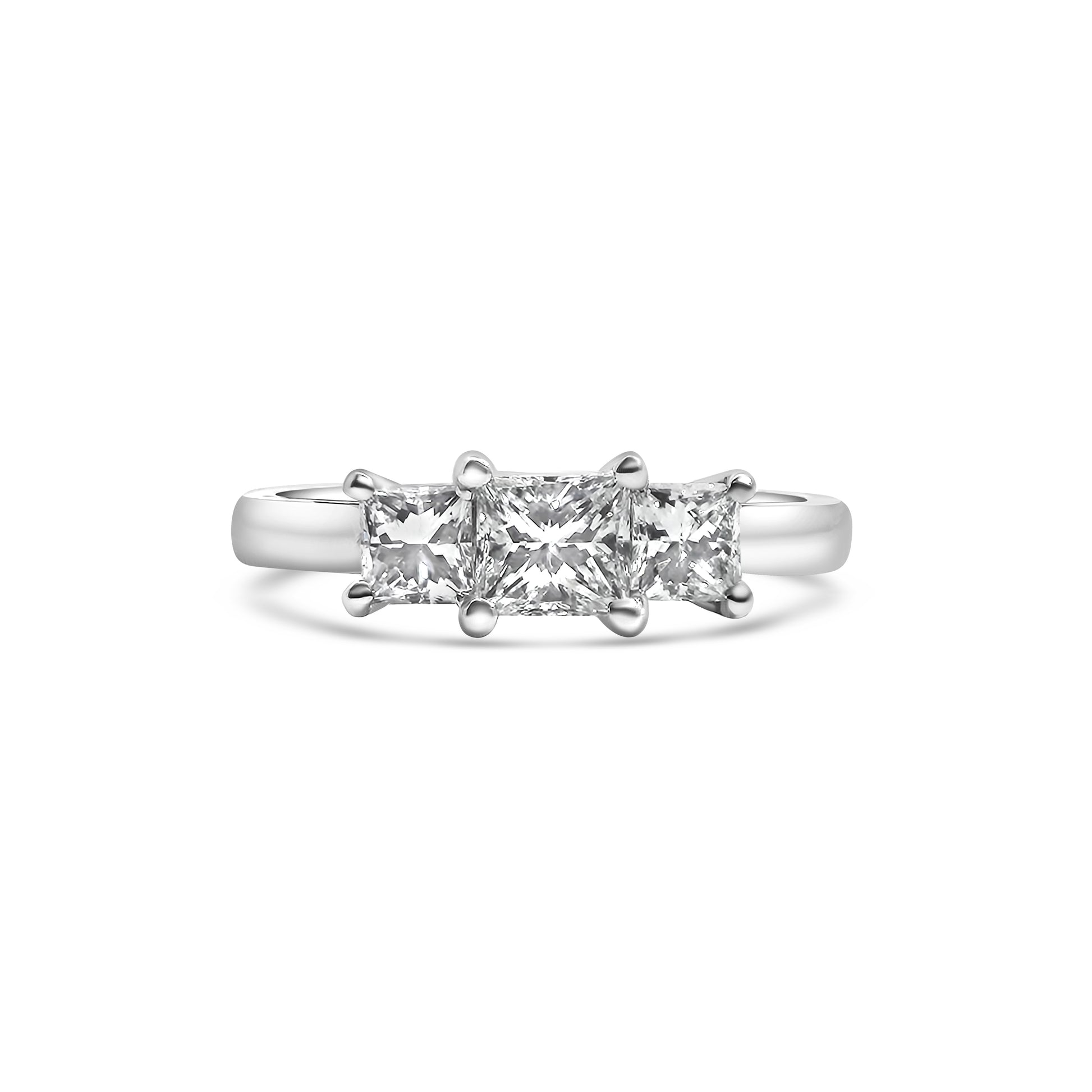 Platinum Three Stone Diamond Engagement Ring