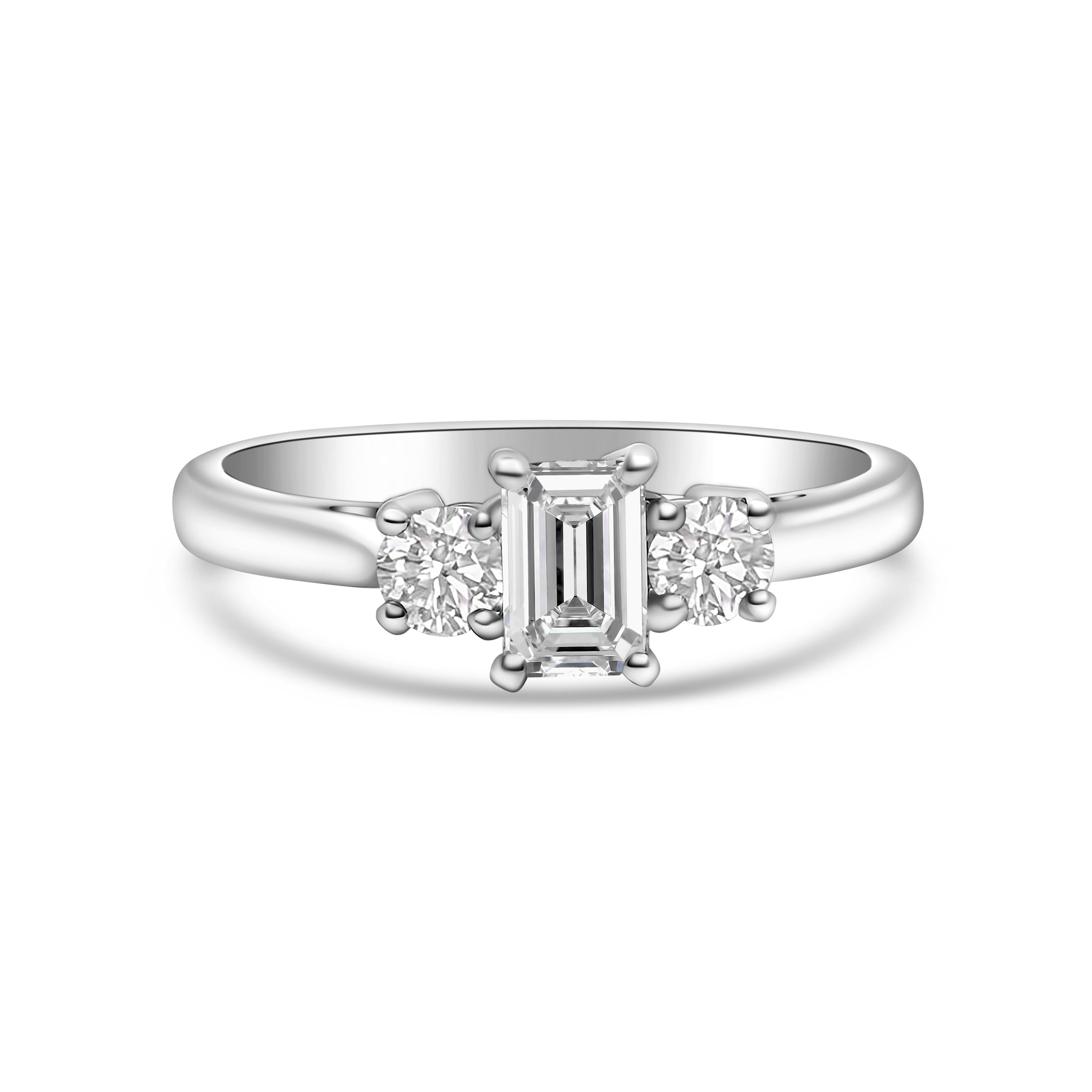 Platinum Three Stone Diamond Engagement Ring