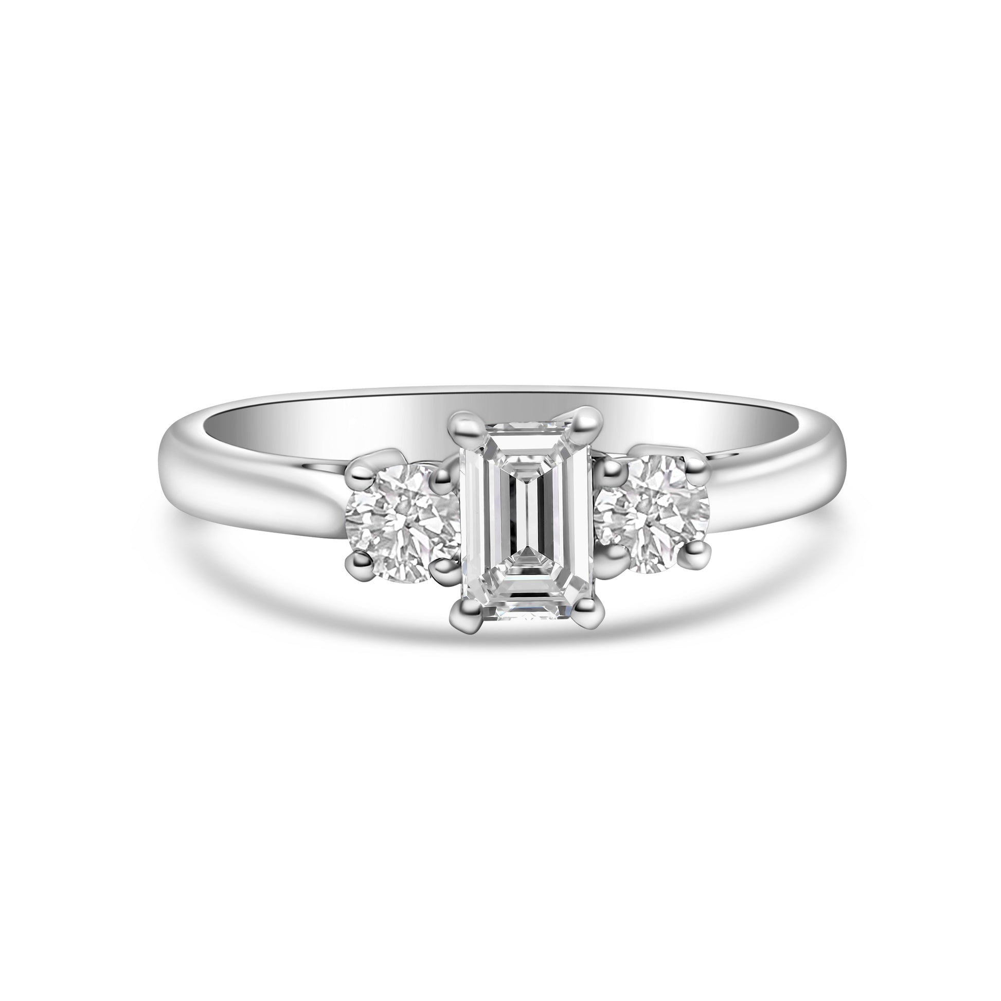 Platinum Three Stone Diamond Engagement Ring