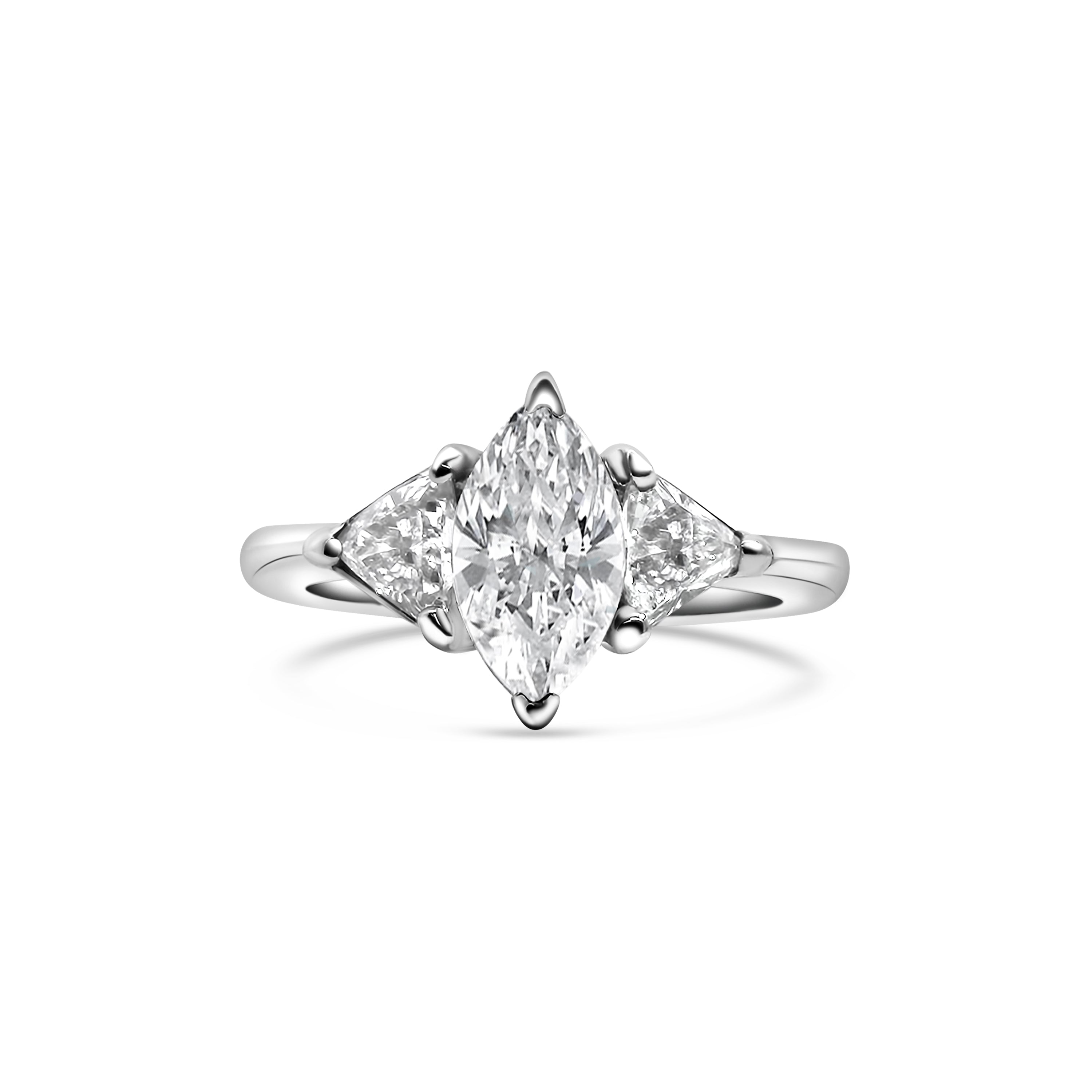 Platinum Marquise Diamond Engagement Ring
