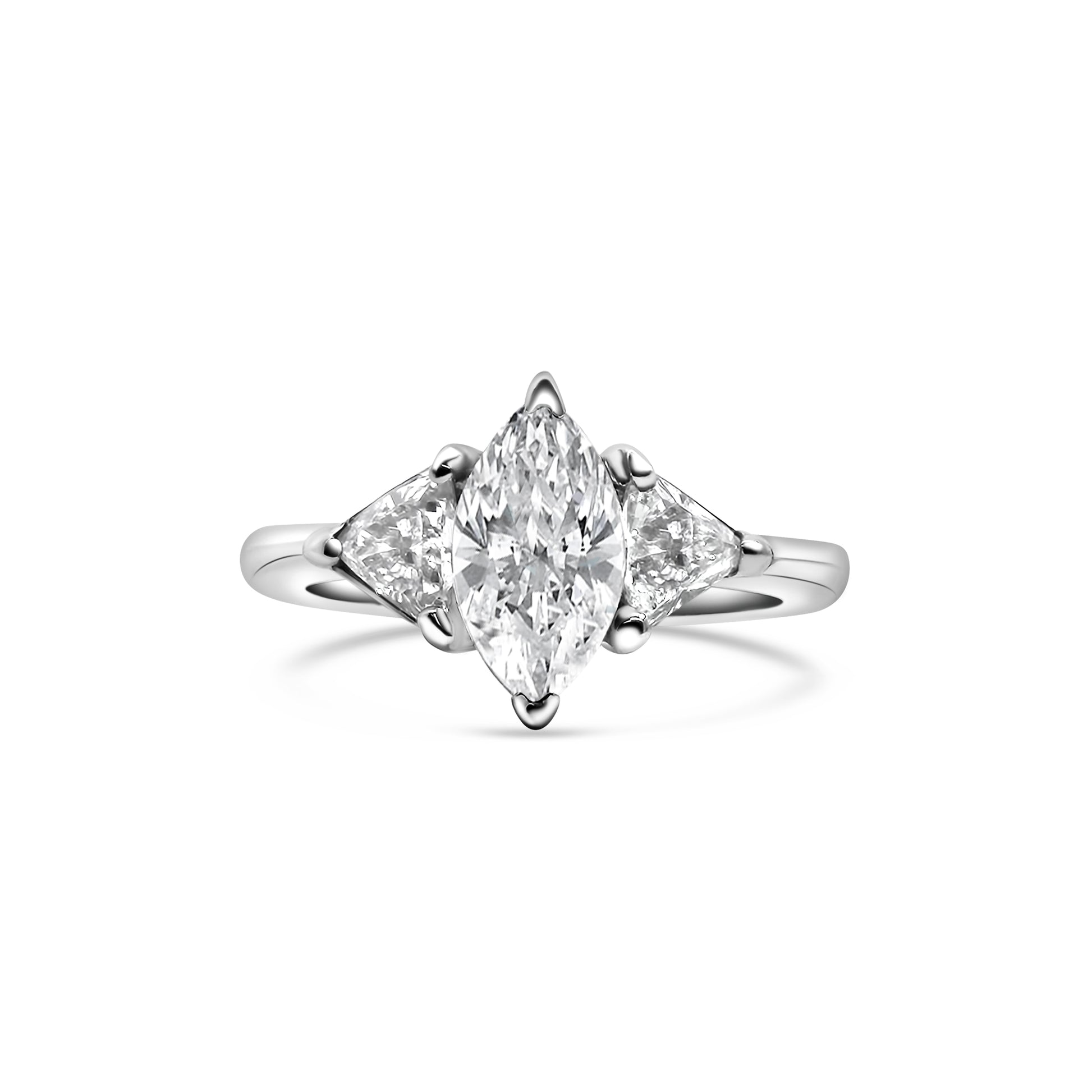 Platinum Marquise Diamond Engagement Ring