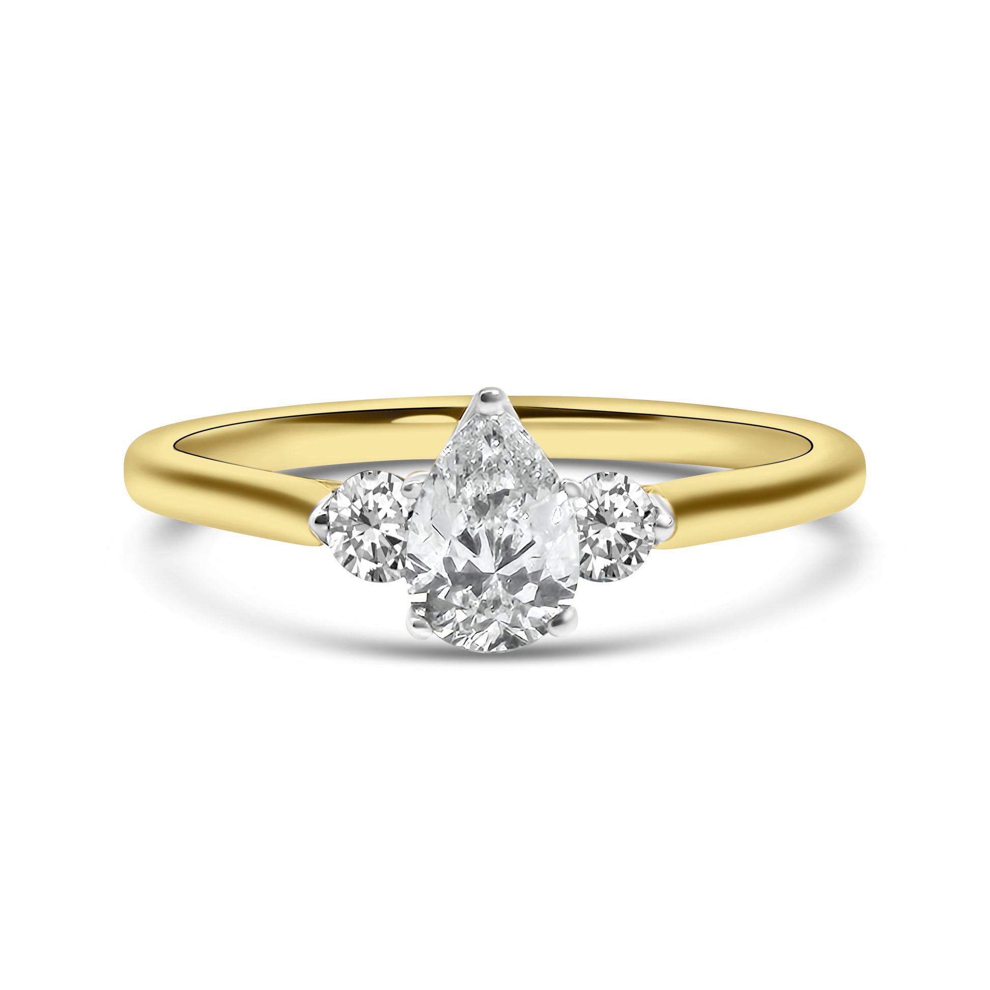 9kt Three Stone Diamond Engagement Ring
