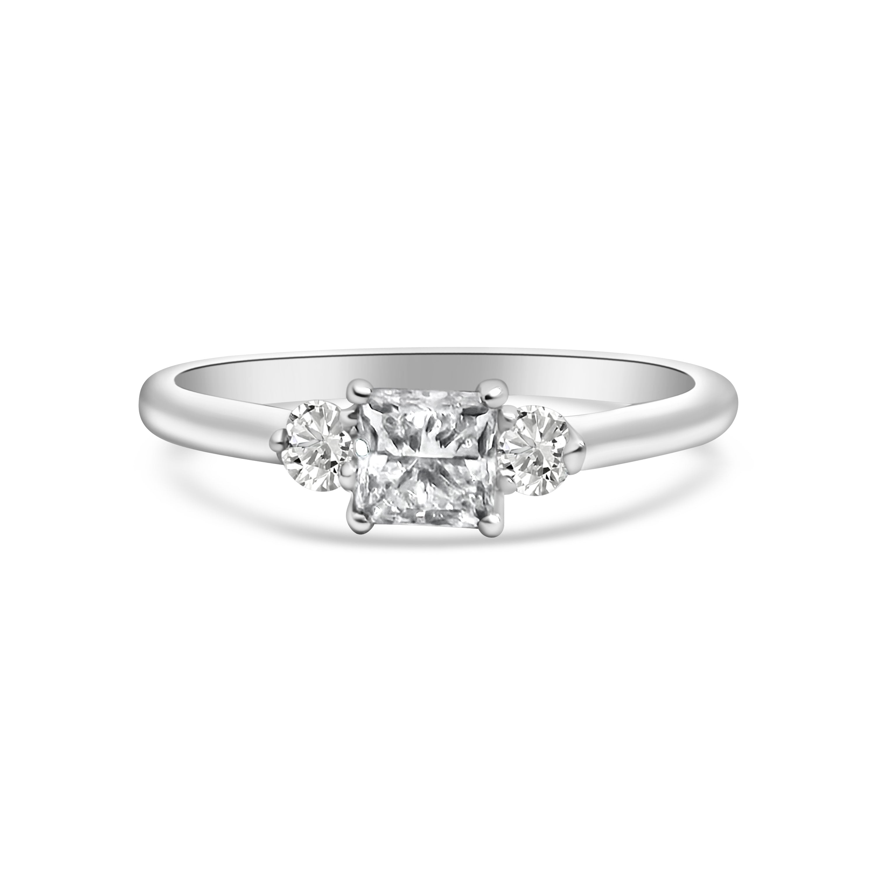 9kt Three Stone Diamond Engagement Ring