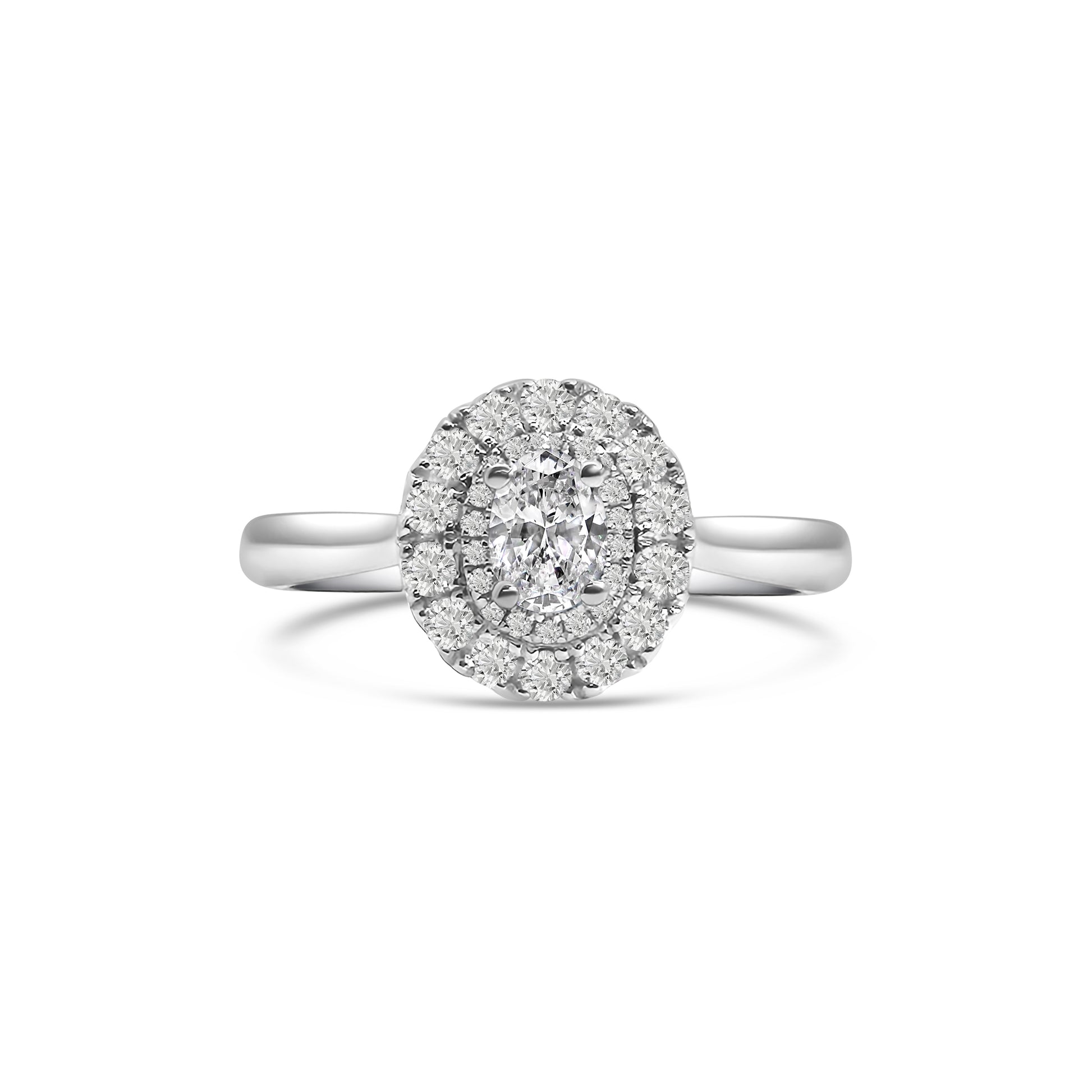 Oval Cut Platinum Diamond Engagement Ring