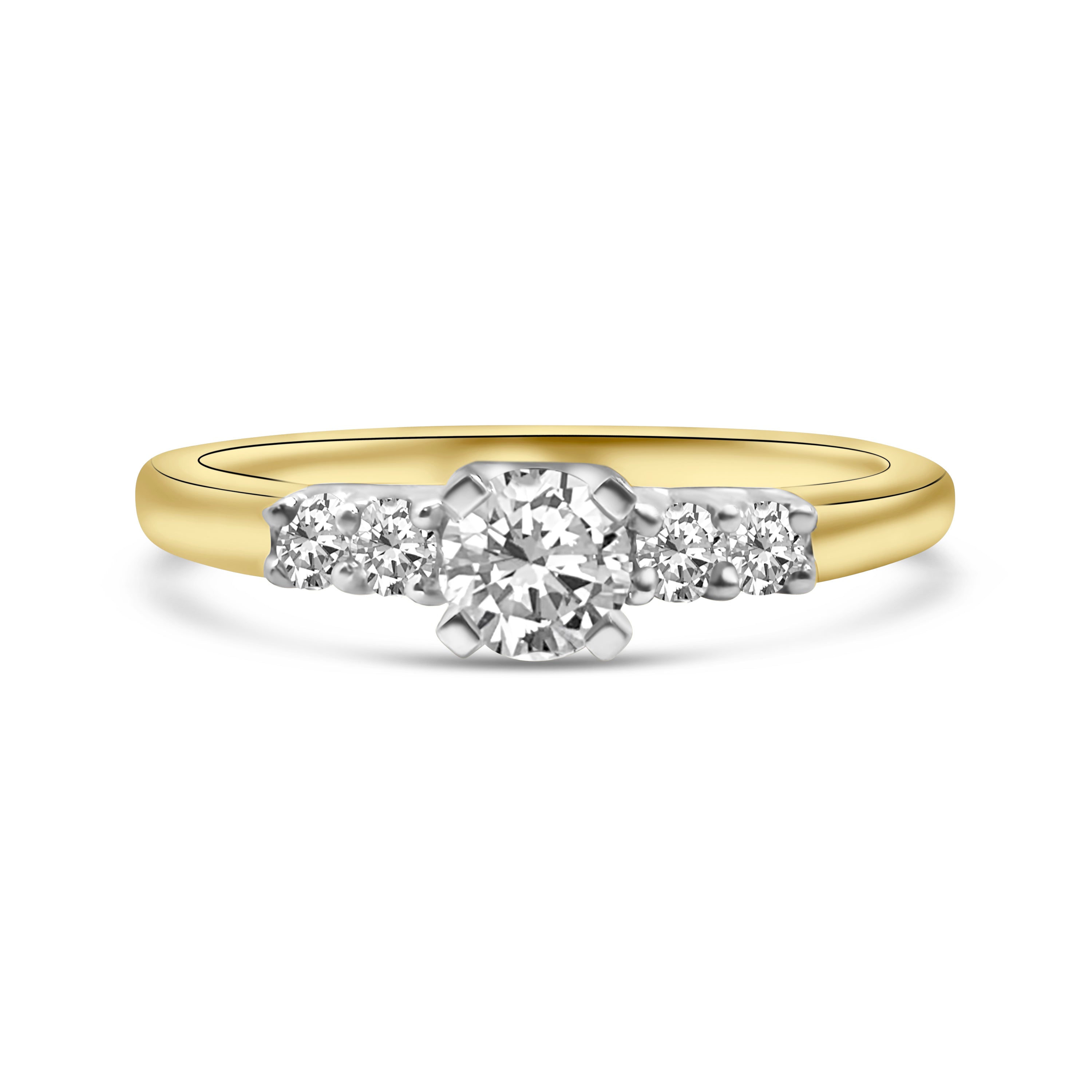 18kt Five Stone Diamond Engagement Ring