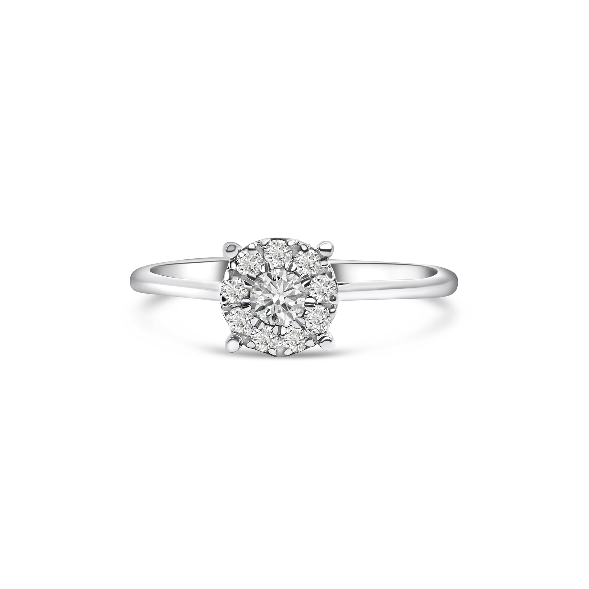9kt Solitaire Diamond Engagement Ring