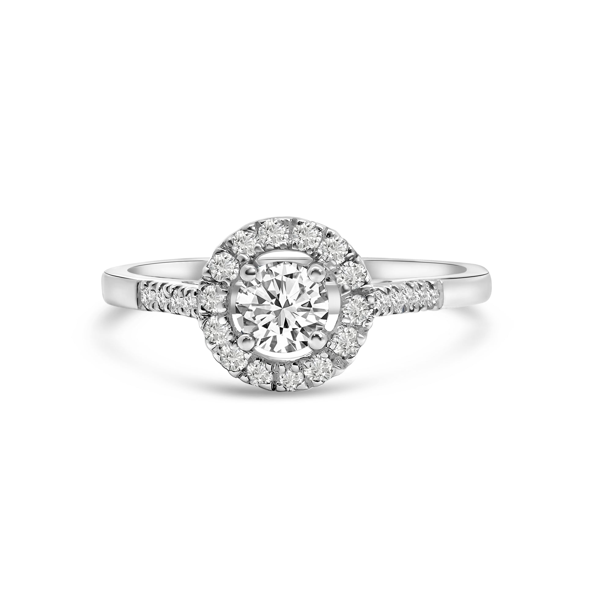 Platinum Halo Style Diamond Engagement Ring