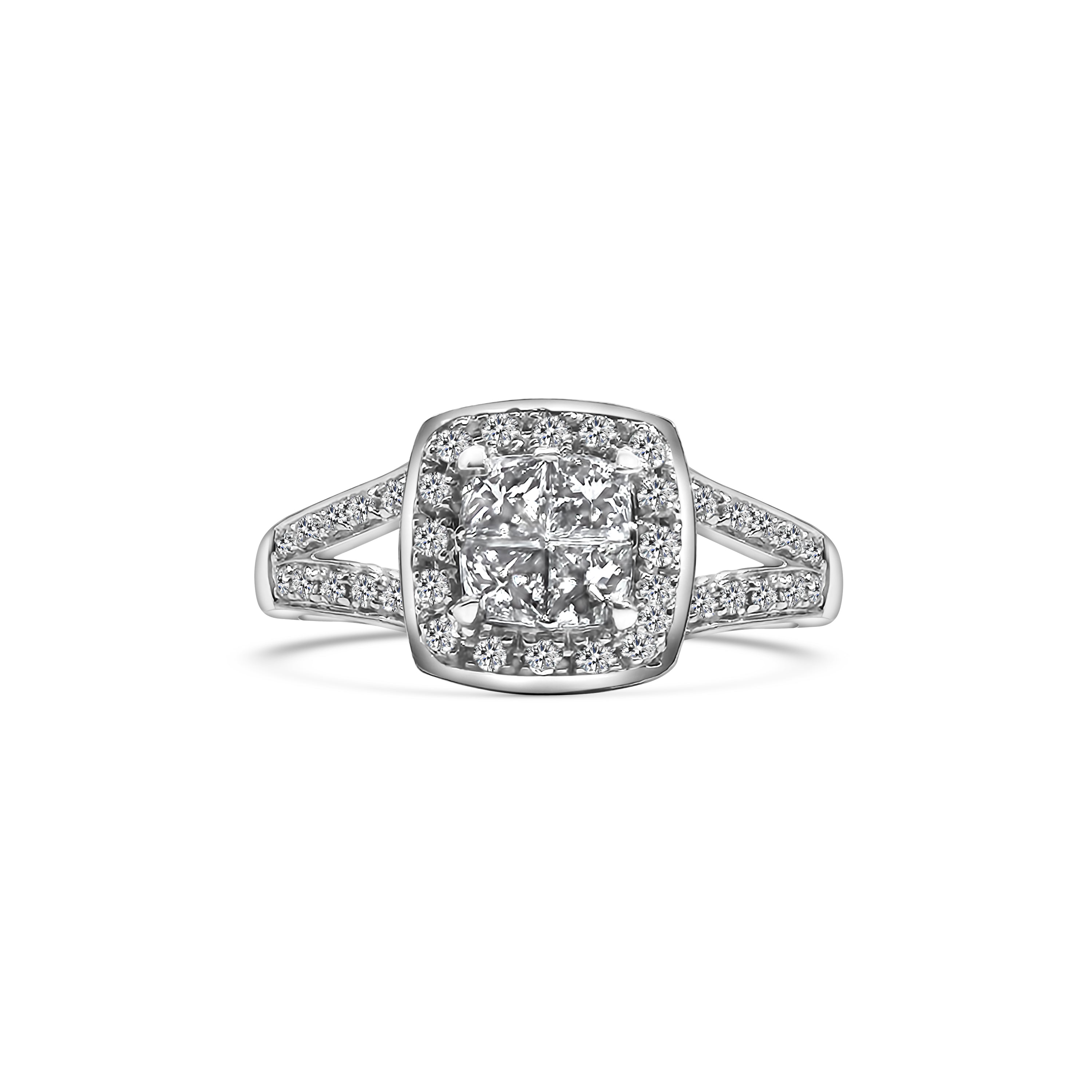 18kt White Gold Diamond Engagement Ring