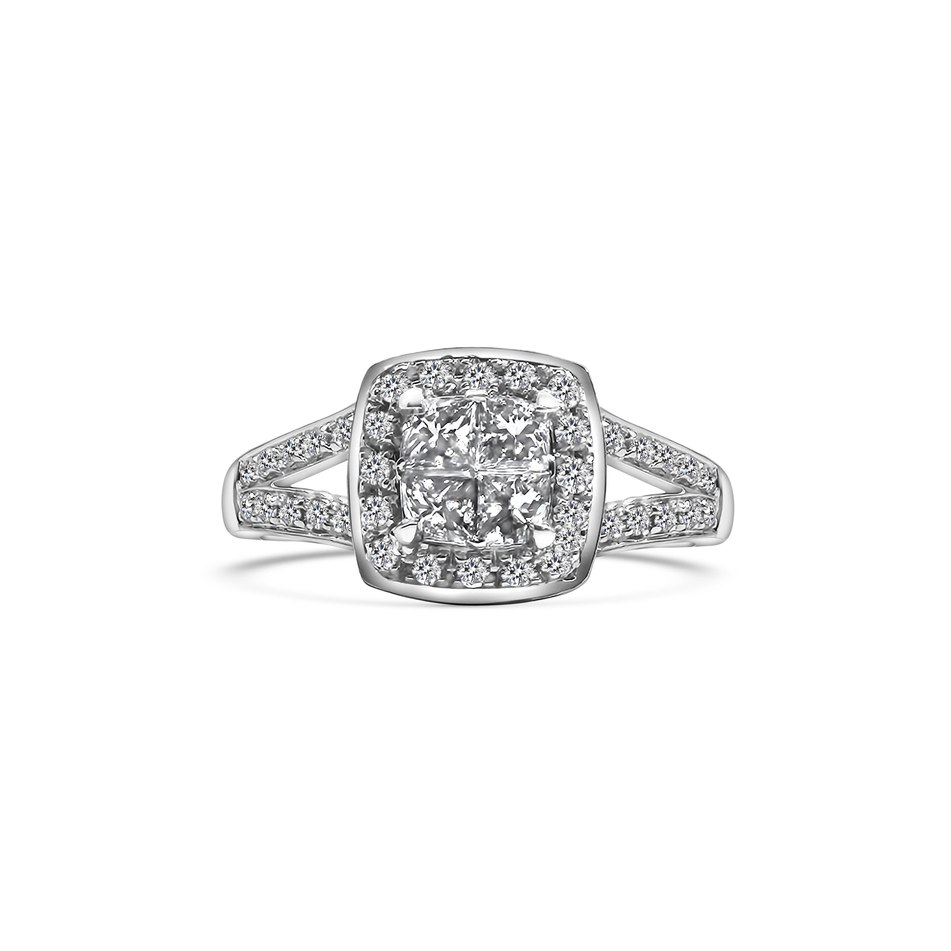 18kt White Gold Diamond Engagement Ring