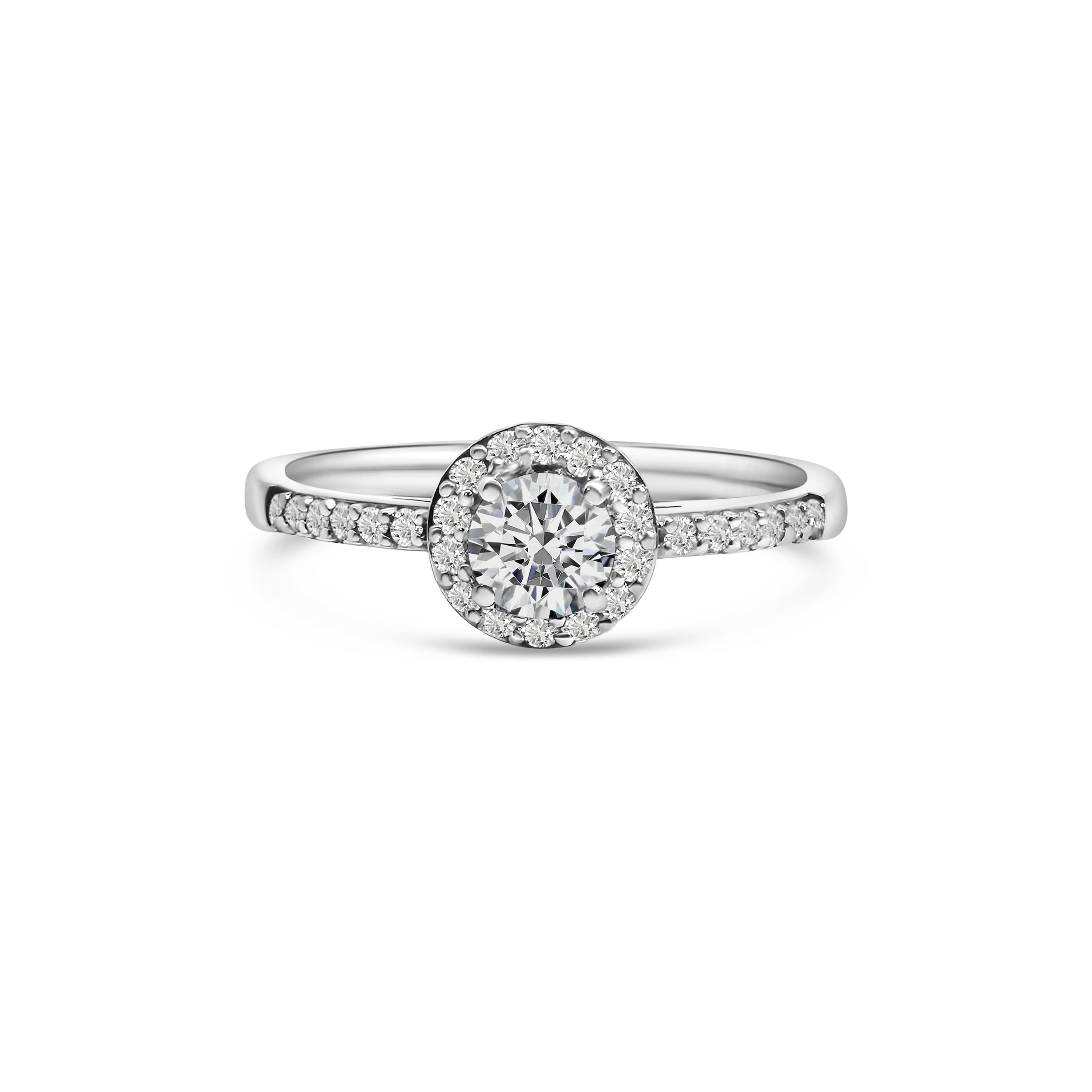 Platinum Halo Style Diamond Engagement Ring