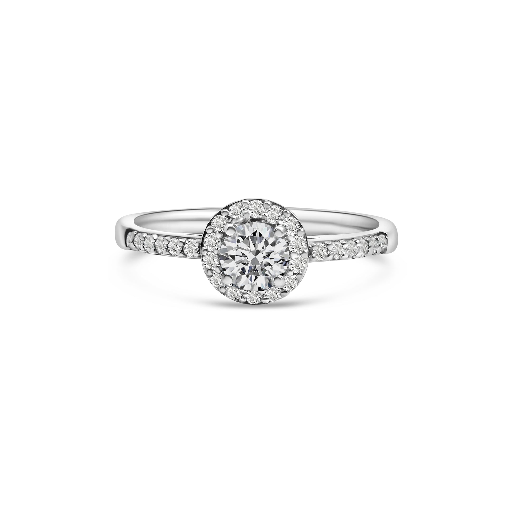 Platinum Halo Style Diamond Engagement Ring