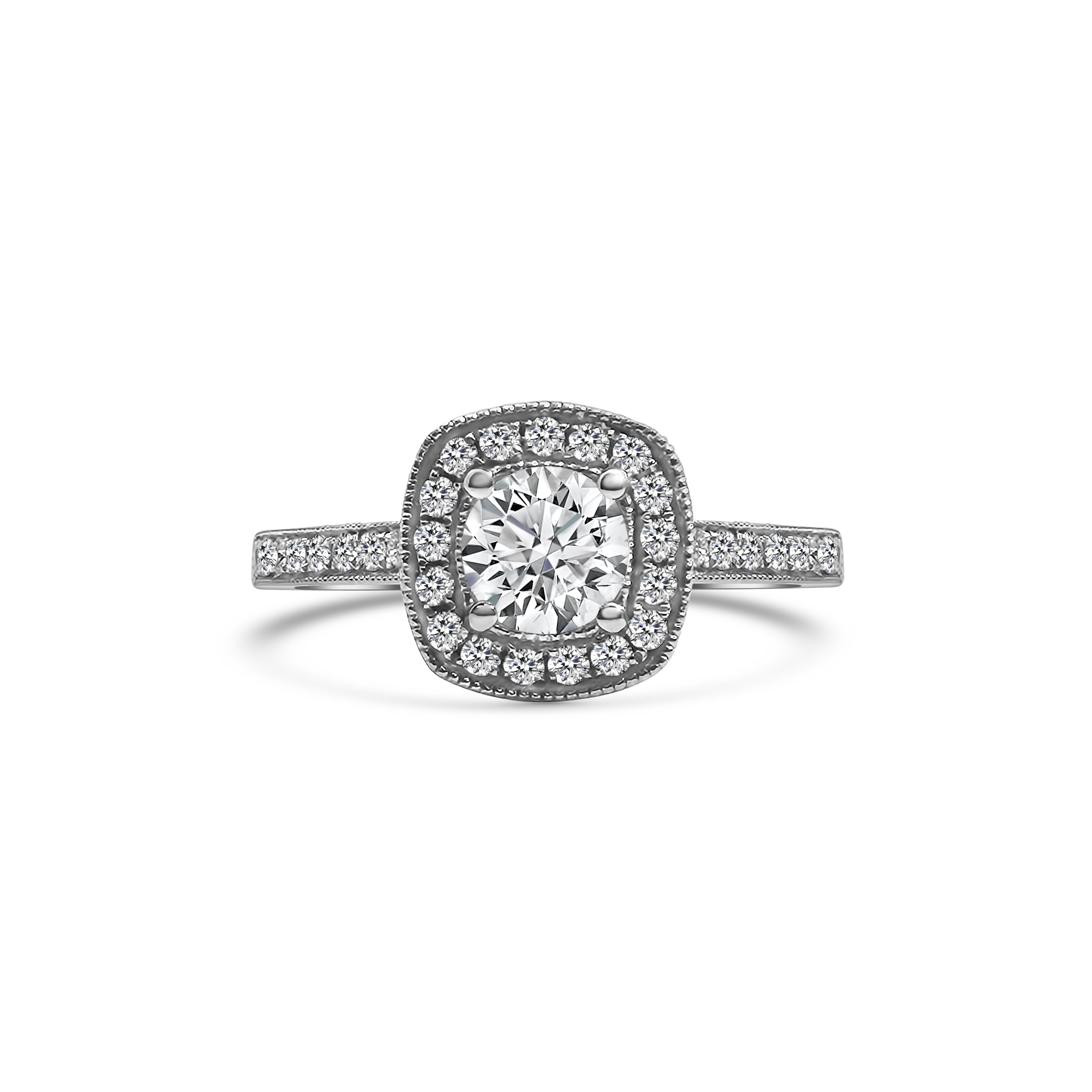 Platinum Brilliant Cut Diamond Engagement Ring