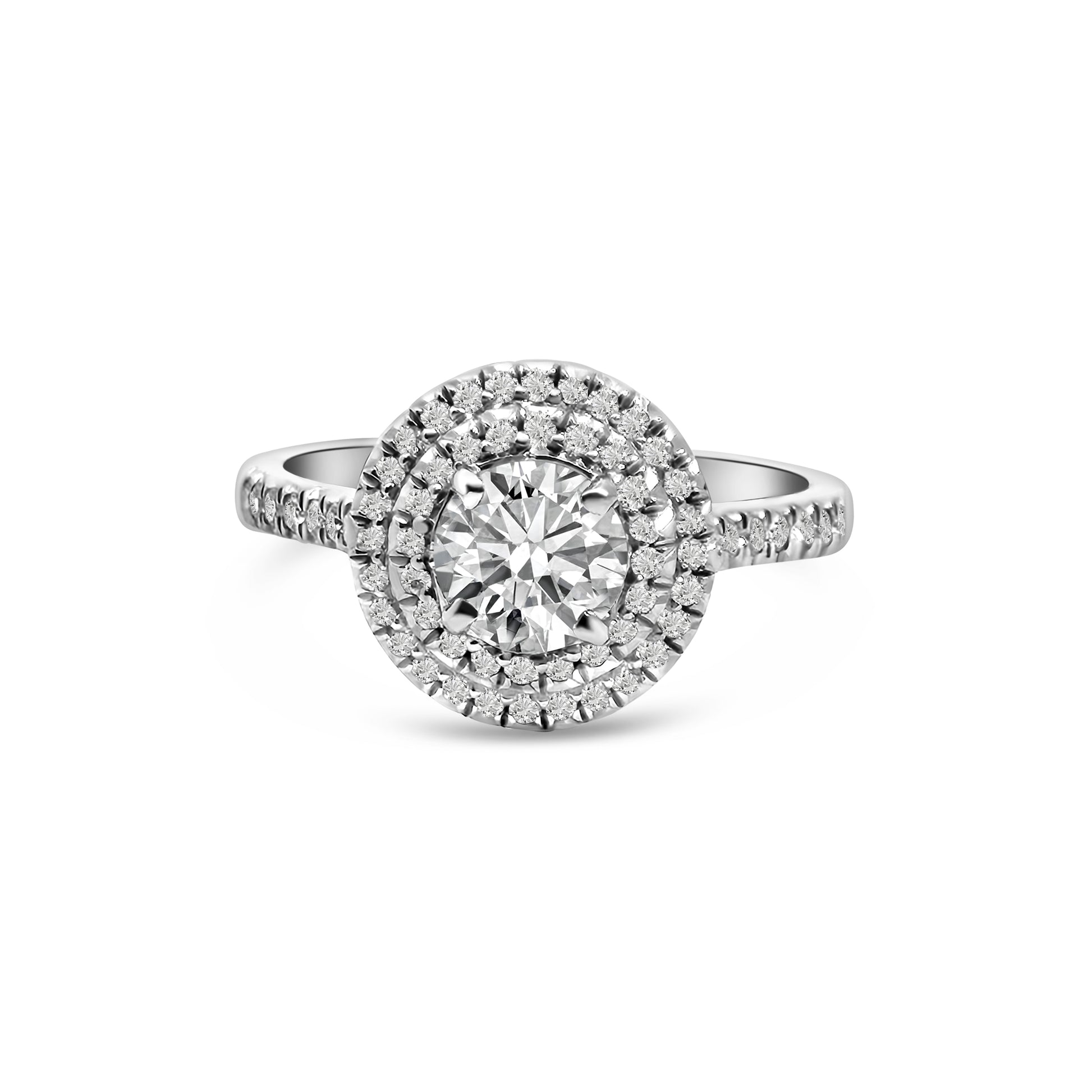 Platinum Halo Diamond Engagement Ring