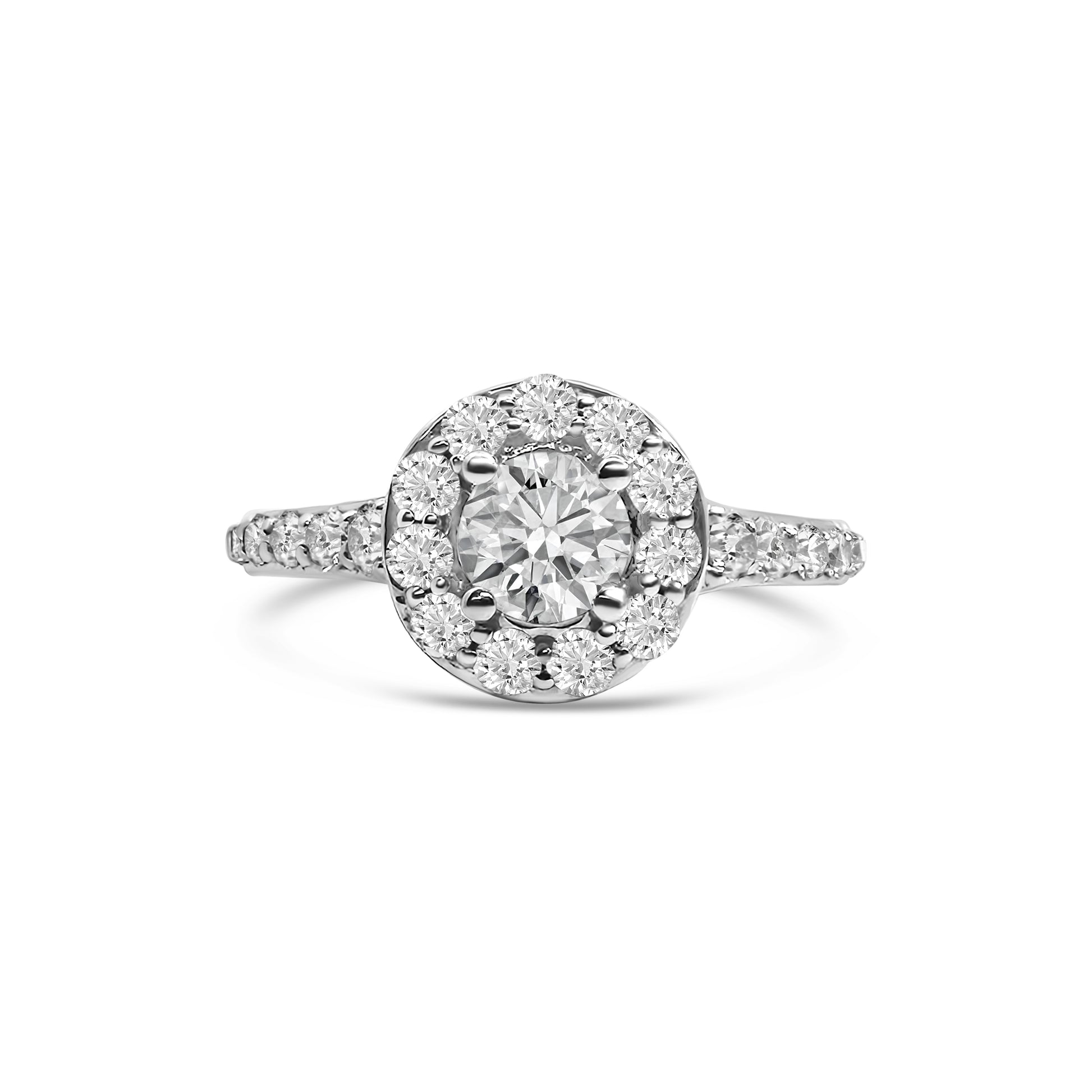 9kt Brilliant Halo Diamond Engagement Ring