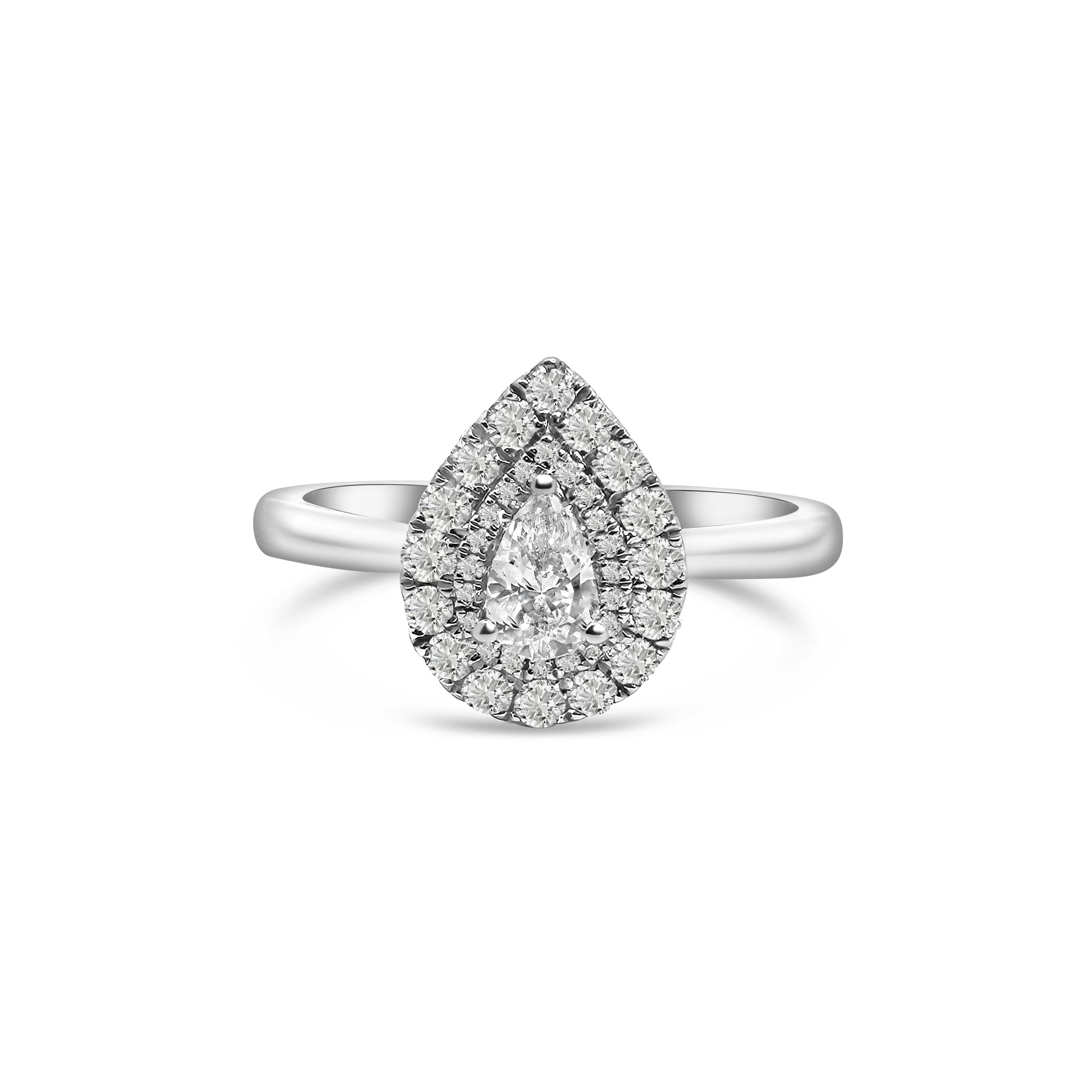 Platinum Pear Diamond Engagement Ring