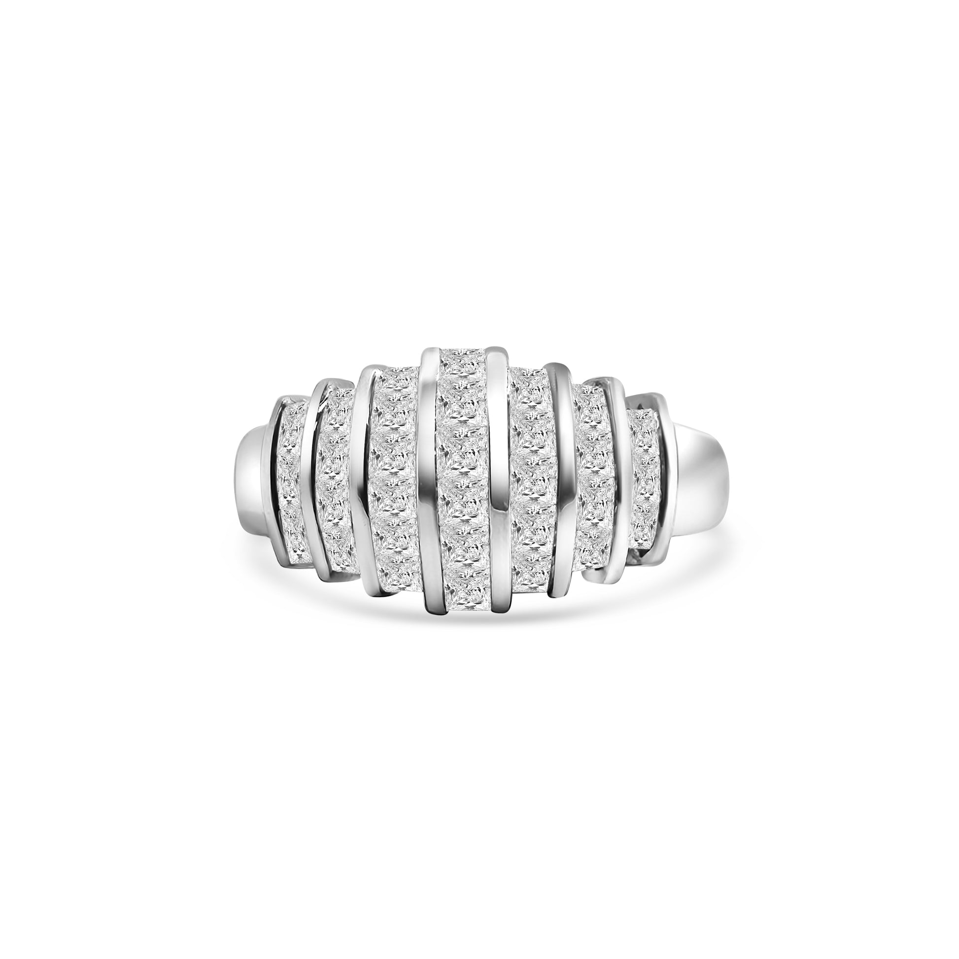 18kt Princess Cut Diamond Dress Ring