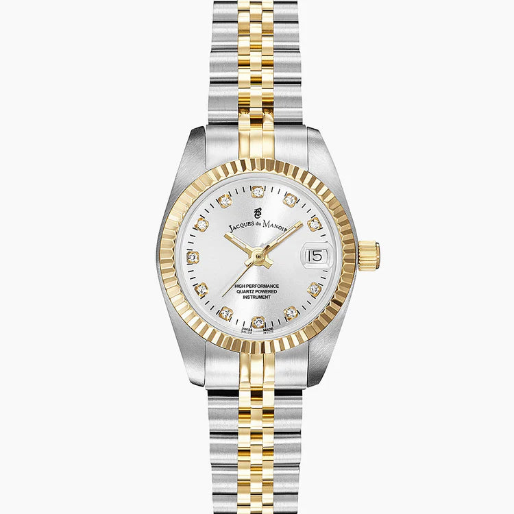 Two-tone Silver dial Stainless steel swiss watch