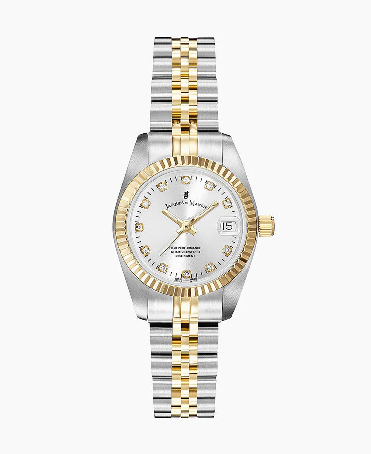 Two-tone Silver dial Stainless steel swiss watch