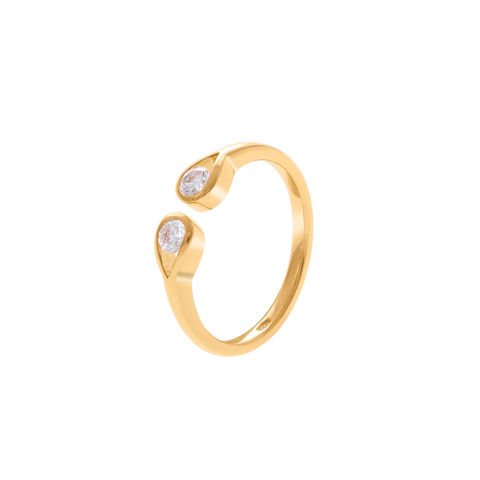 Quartermaine OPR1 18kt Gold & Diamond Opulence Double Ring 05030014 image 0
