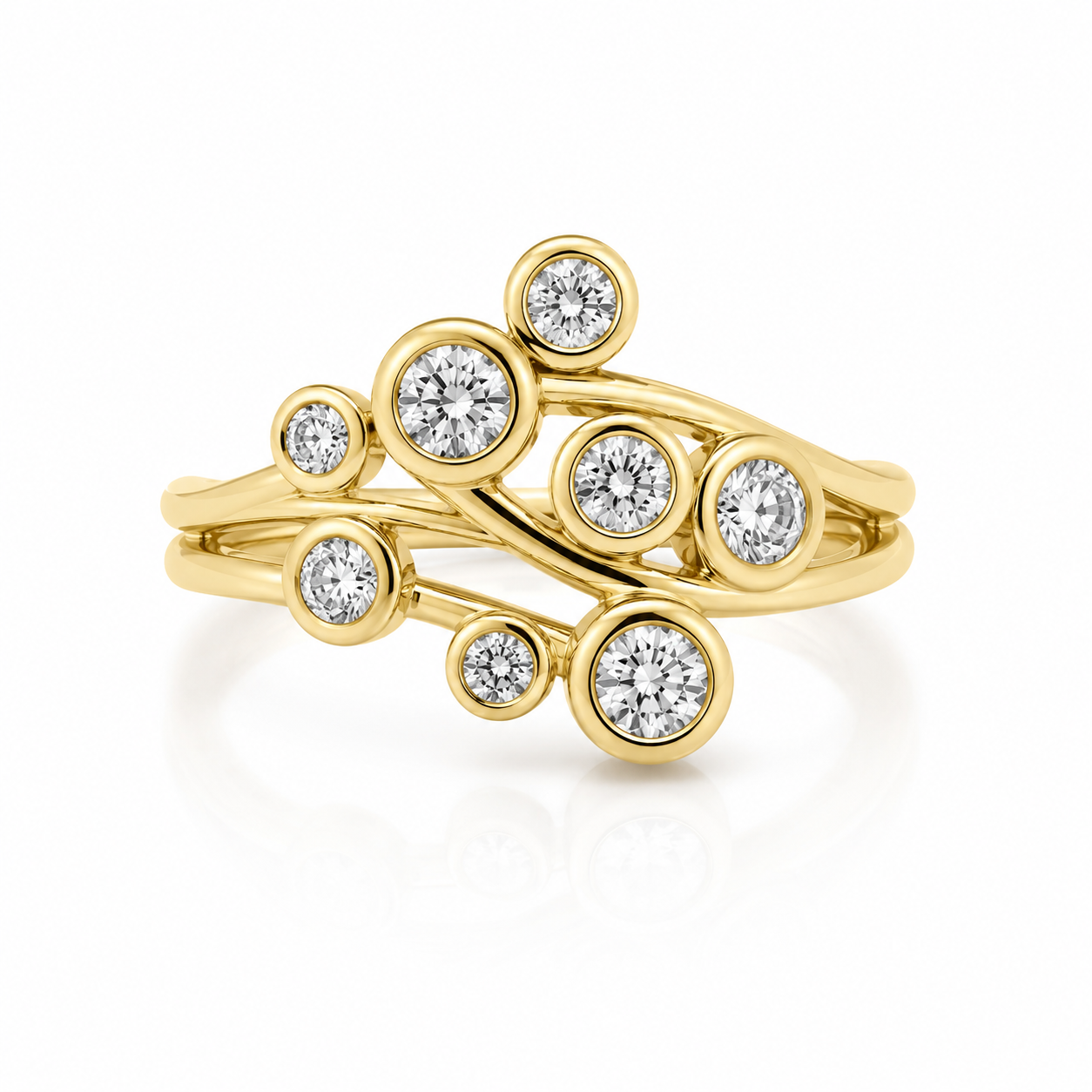 9kt Rubover Bubble Dress Ring