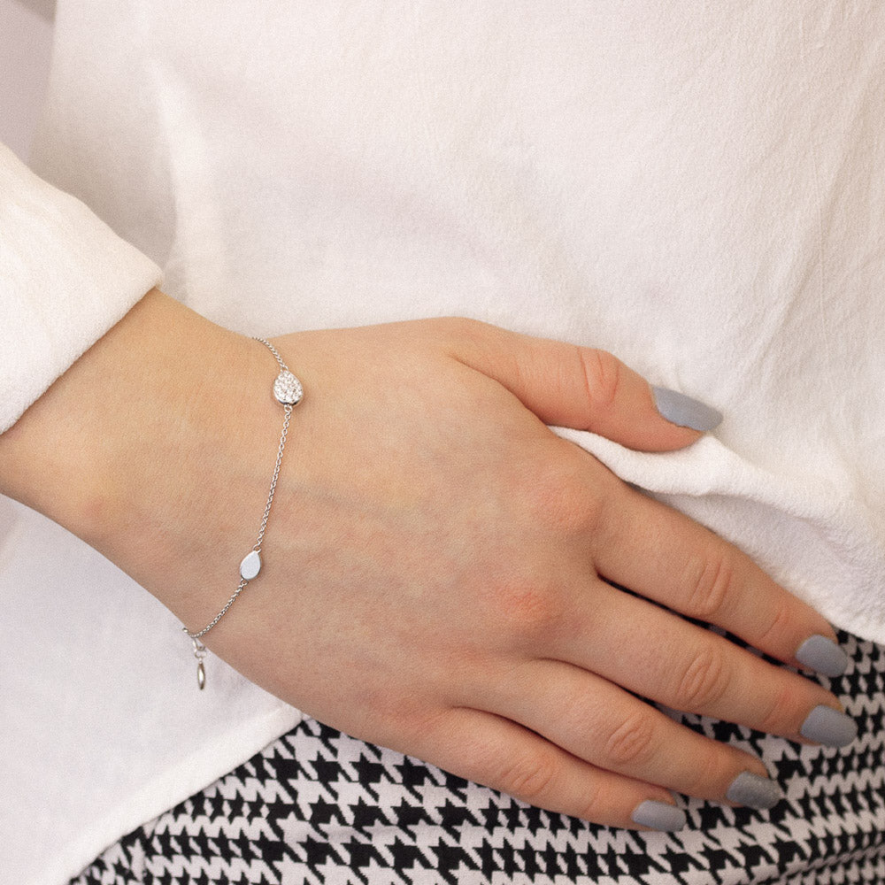 Kit Heath Coast Pebble Glisten Pavé Station Bracelet image 1