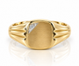 9kt Diamond Signet Ring