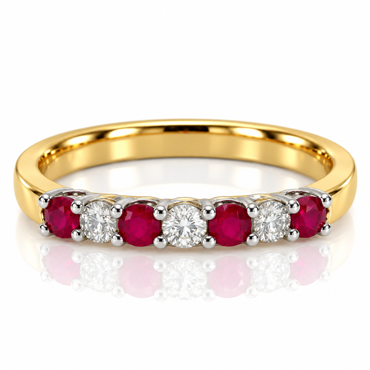 9kt Ruby and Diamond Band