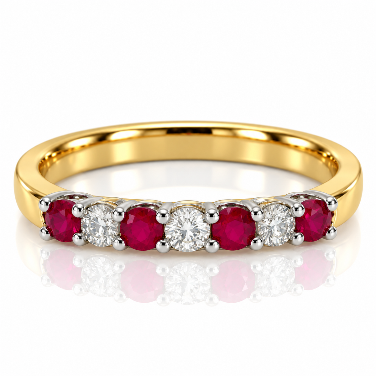 9kt Ruby and Diamond Band