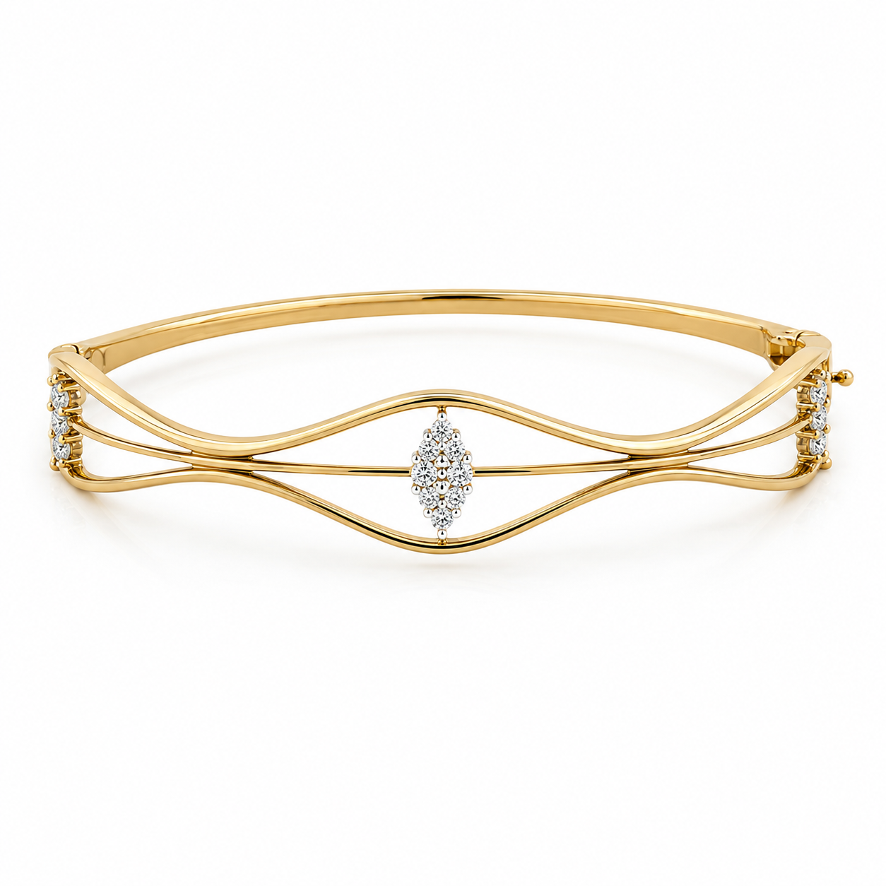 9kt Diamond Bangle