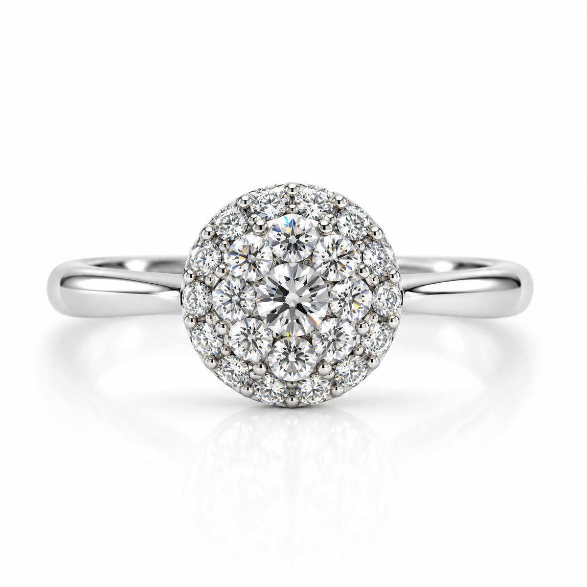 9kt Brilliant Cut Diamond Engagement Ring