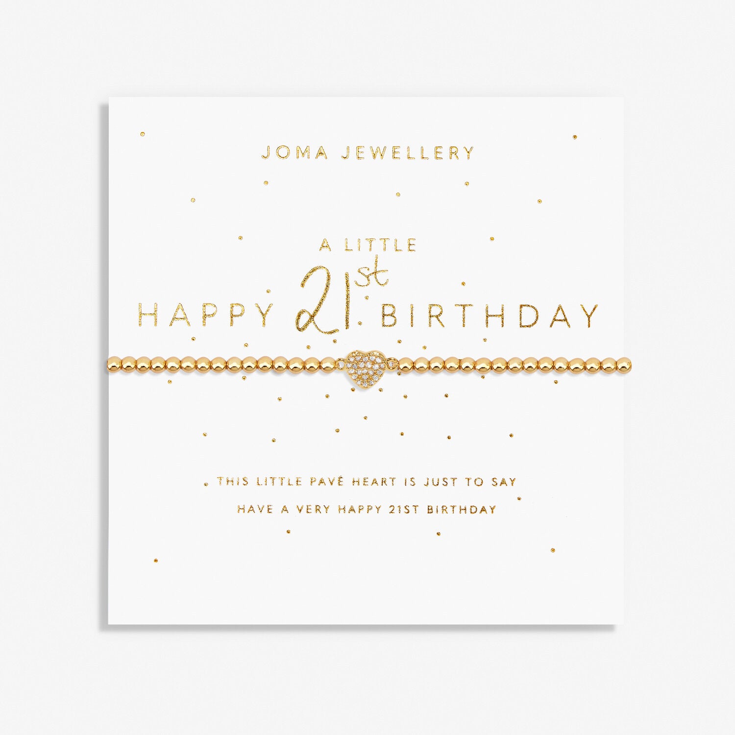 A Little 'Happy 21st' Bracelet In Gold Plating image 0