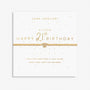 A Little 'Happy 21st' Bracelet In Gold Plating image 0