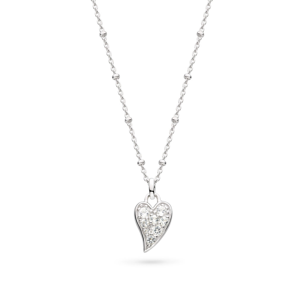 Kit Heath Desire Kiss Precious Pavé WT Heart Ball Chain Necklace image 0