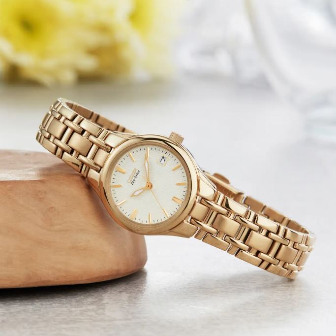 Citizen EW1262-55P Ladies Gold Plate Eco-Drive Watch 2601142 image 3