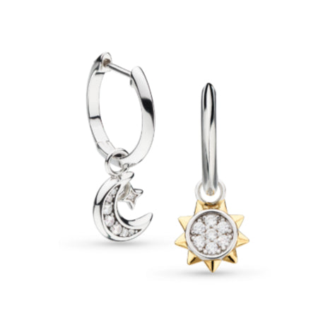 Kit Heath Céleste Sun & Crescent Moon Hoop Earrings image 0