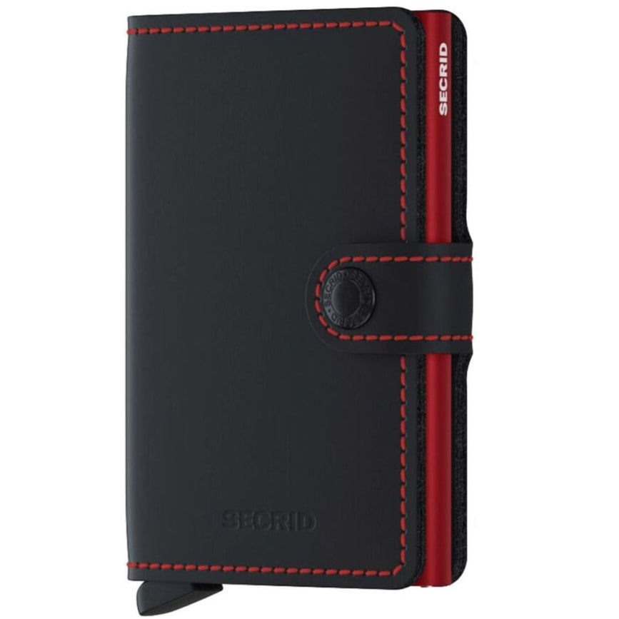 Secrid Matte Black & Red Miniwallet image 0