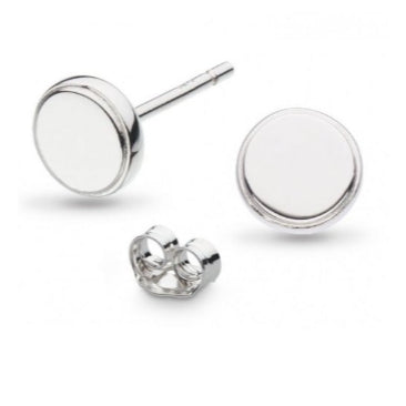 Kit Heath Celeste Eclipse , Rhodium Plated Heart Stud Earrings image 0