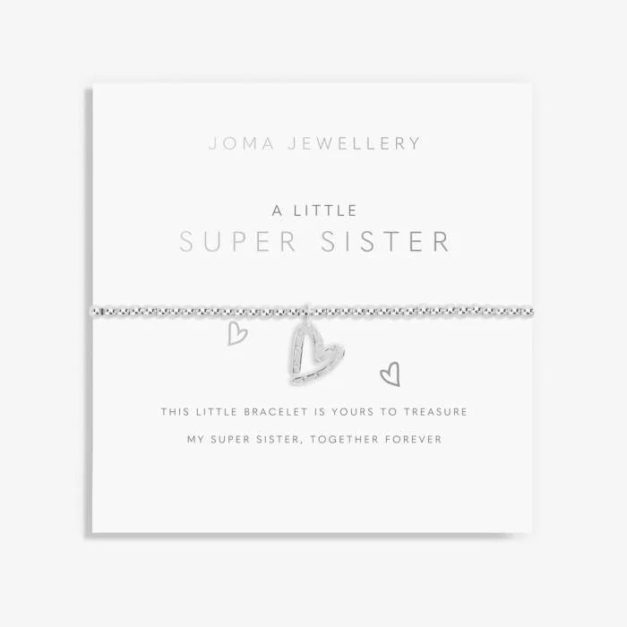 Children's A Little 'Super Sister' Bracelet in Silver Plating image 0